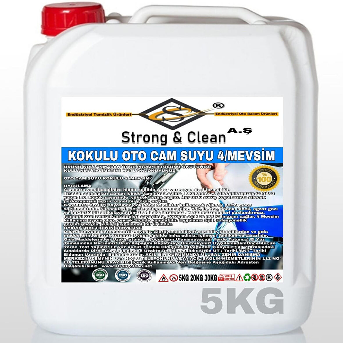 Oto Cam Suyu Kokulu 5 Kg / 4 Mevsim