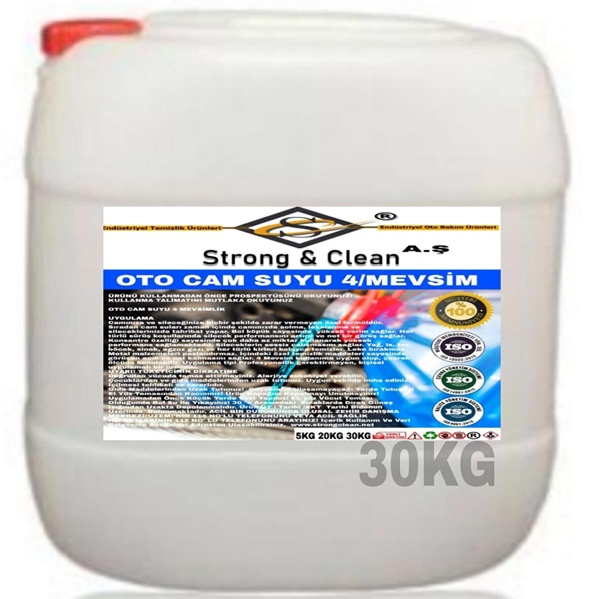 Oto Cam Suyu 30 Kg /4 Mevsim