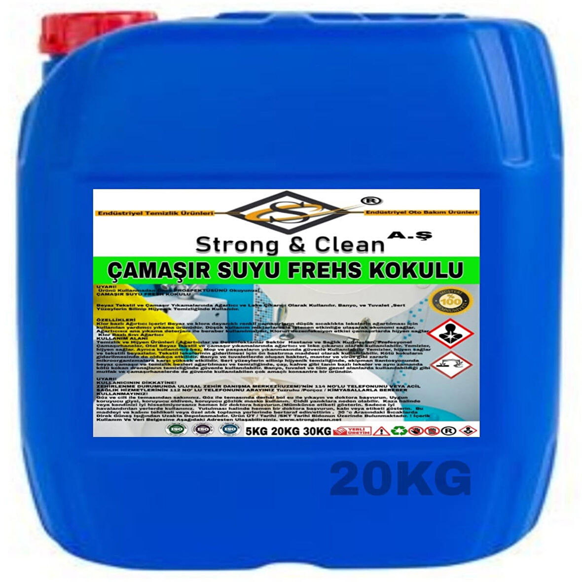 Çamaşır Suyu Fresh Kokulu 20 Kg