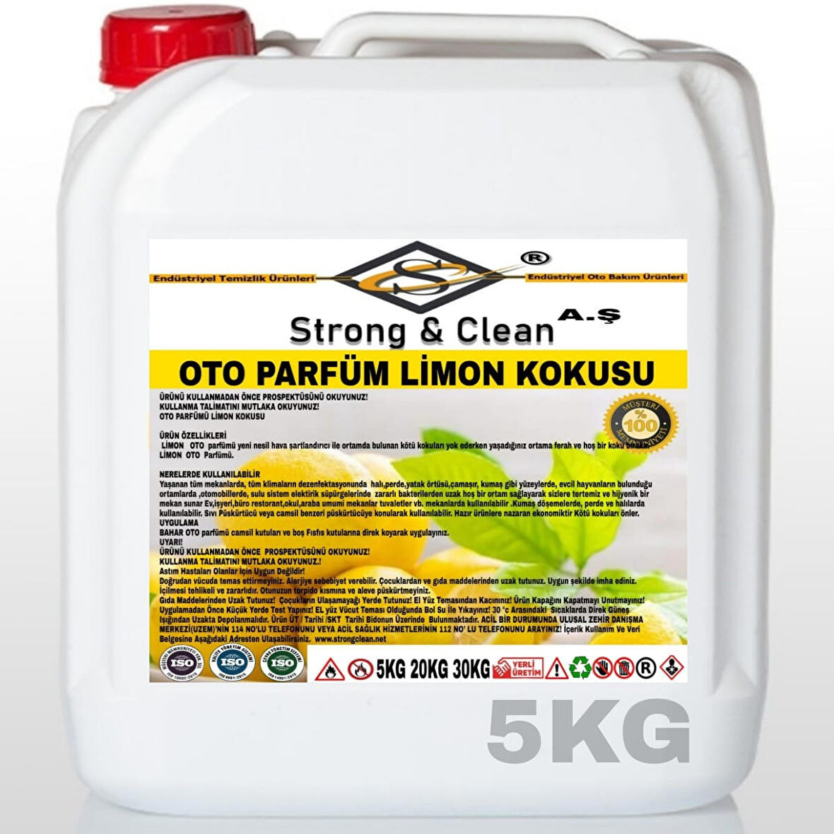 Oto Parfüm Limon Kokulu 5 Kg