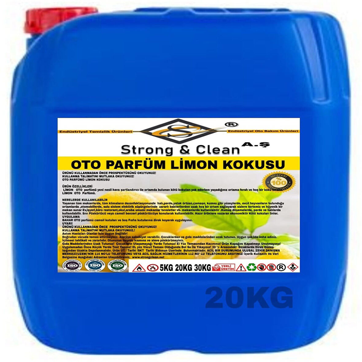 Oto Parfüm Limon Kokulu 20 Kg