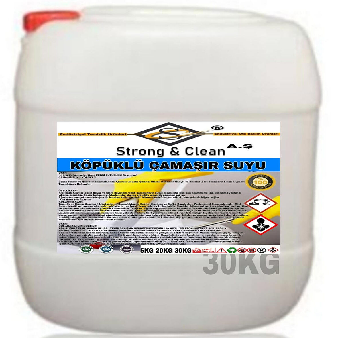 Çamaşır Suyu Köpüklü 30 Kg