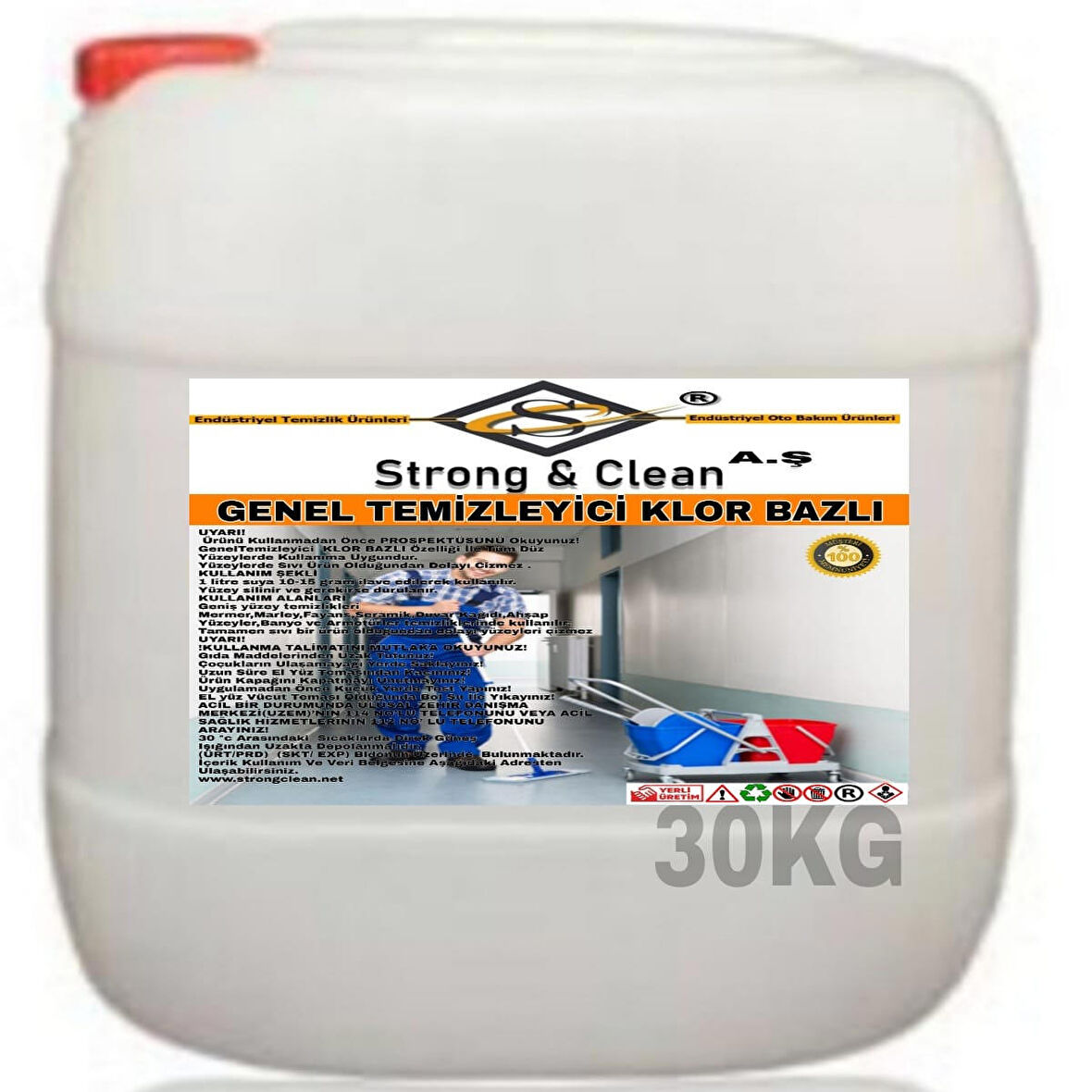 Genel Temizleyici Klor Bazlı 30 Kg