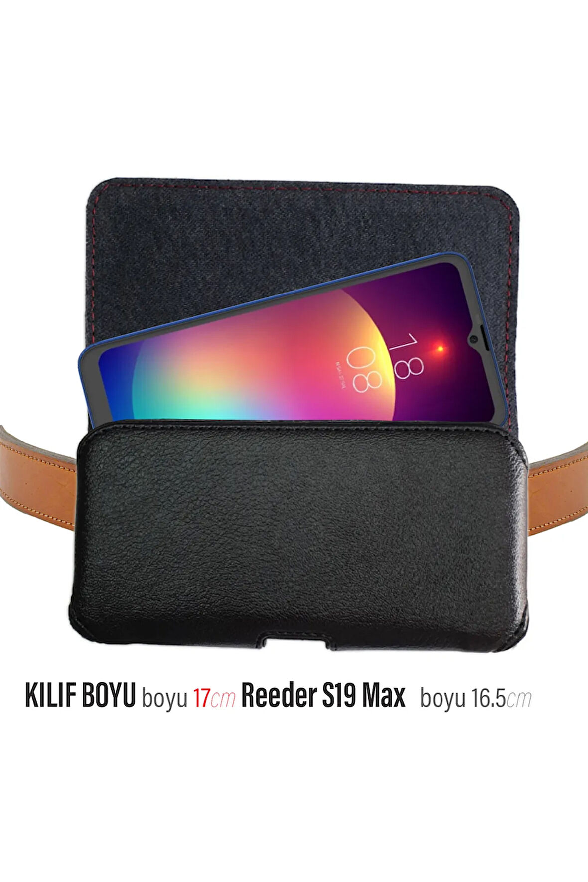 Reeder S19 Max Kılıfı Kapaklı kemer kılıfı