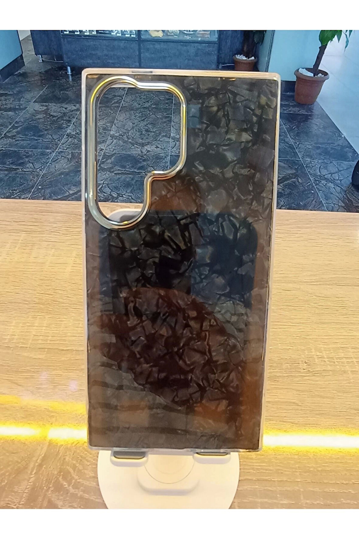 Samsung Galaxy S24 Ultra Uyumlu Mermer Desen Darbe Korumalı Premium Kapak