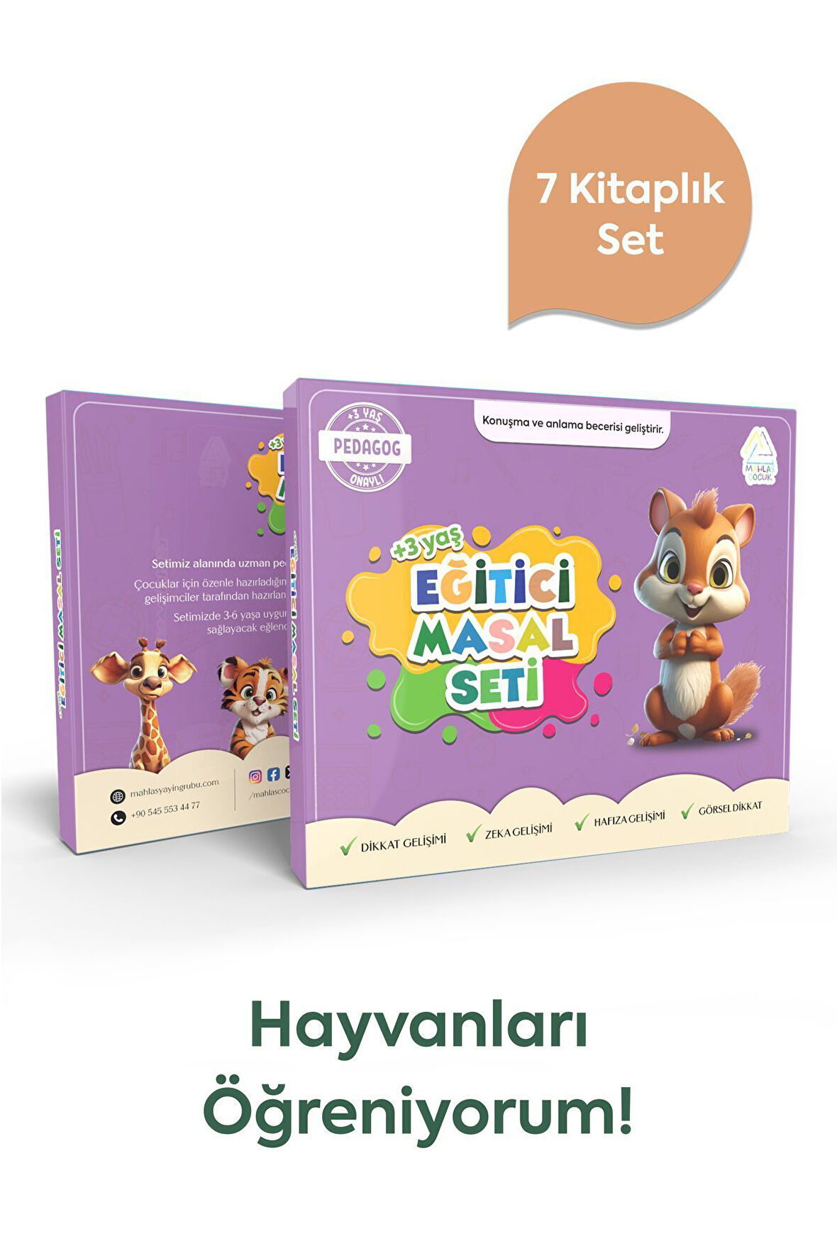 Hayvanları Öğreniyorum Eğitici Masal Seti 7 Kitap (3-6YAŞ)