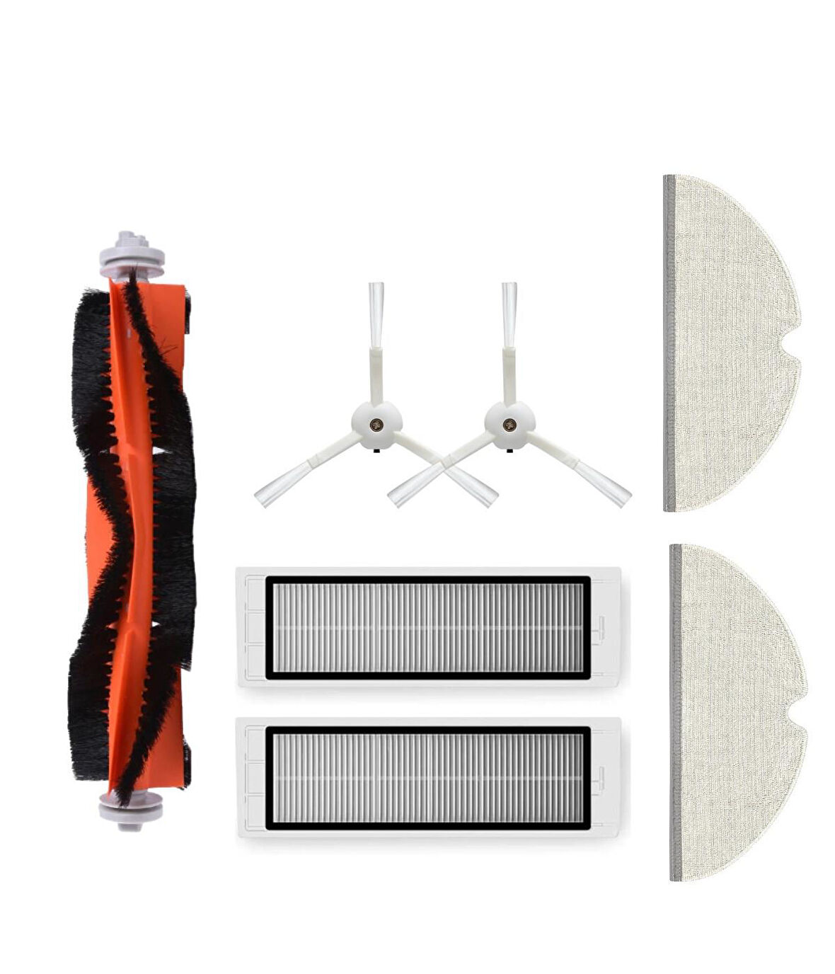 Roborock S50/S55 Uyumlu Yedek Fırça Hepa Filtre Mop Seti-7 Parça