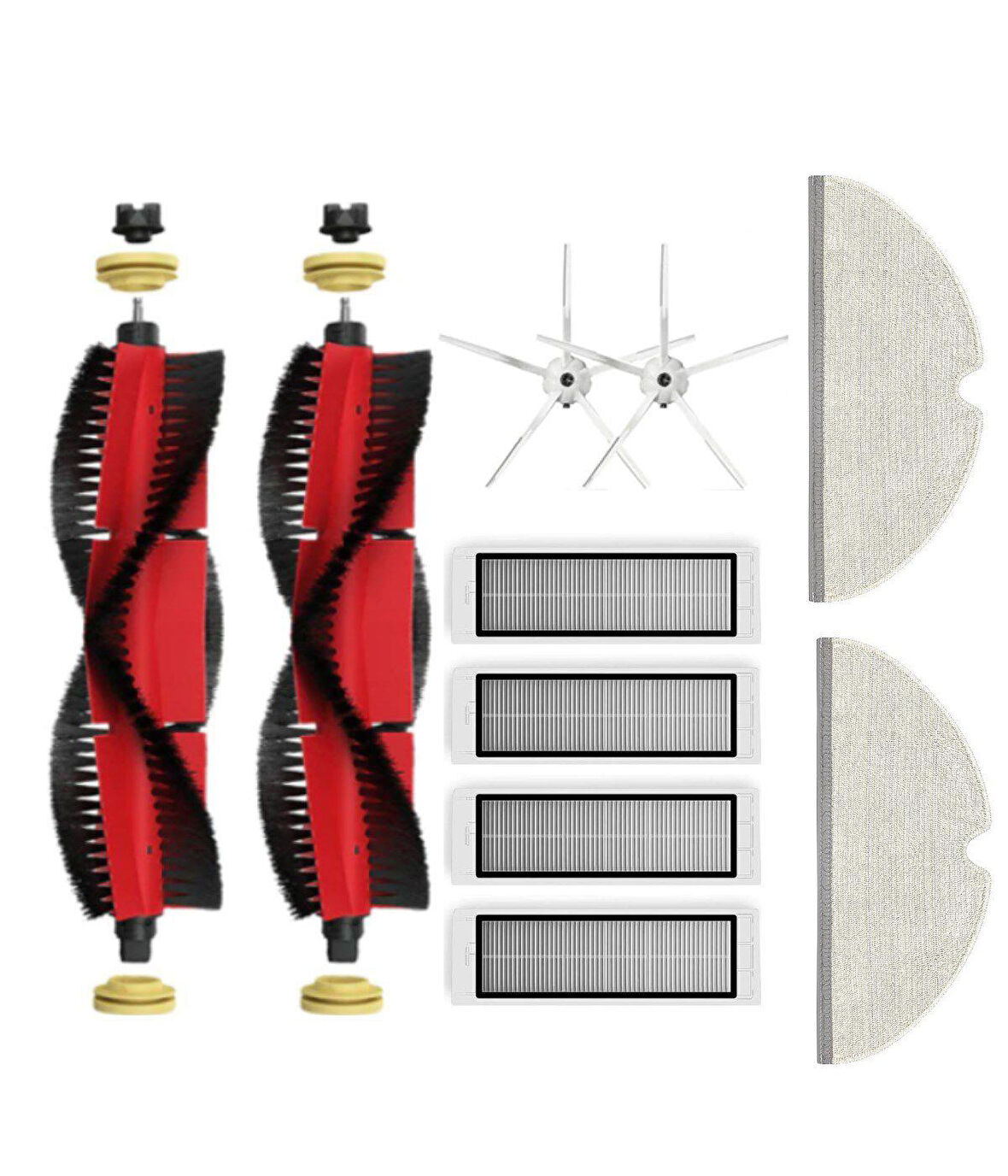 Roborock S5 Max (Beyaz) Uyumlu Yedek Fırça Hepa Filtre Mop Seti-10 Parça