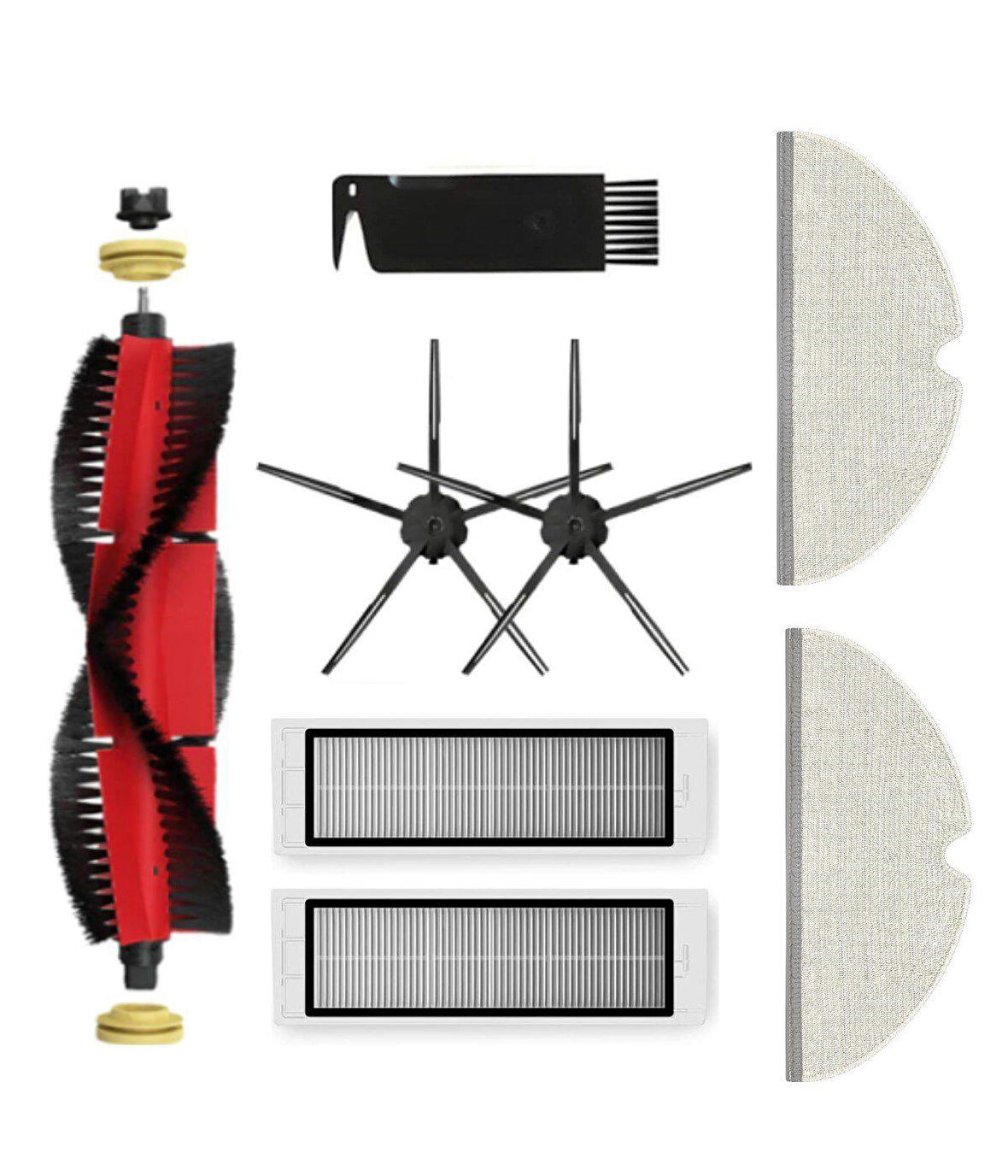 Roborock S6 MaxV Uyumlu Yedek Fırça Hepa Filtre Mop Seti-8 Parça