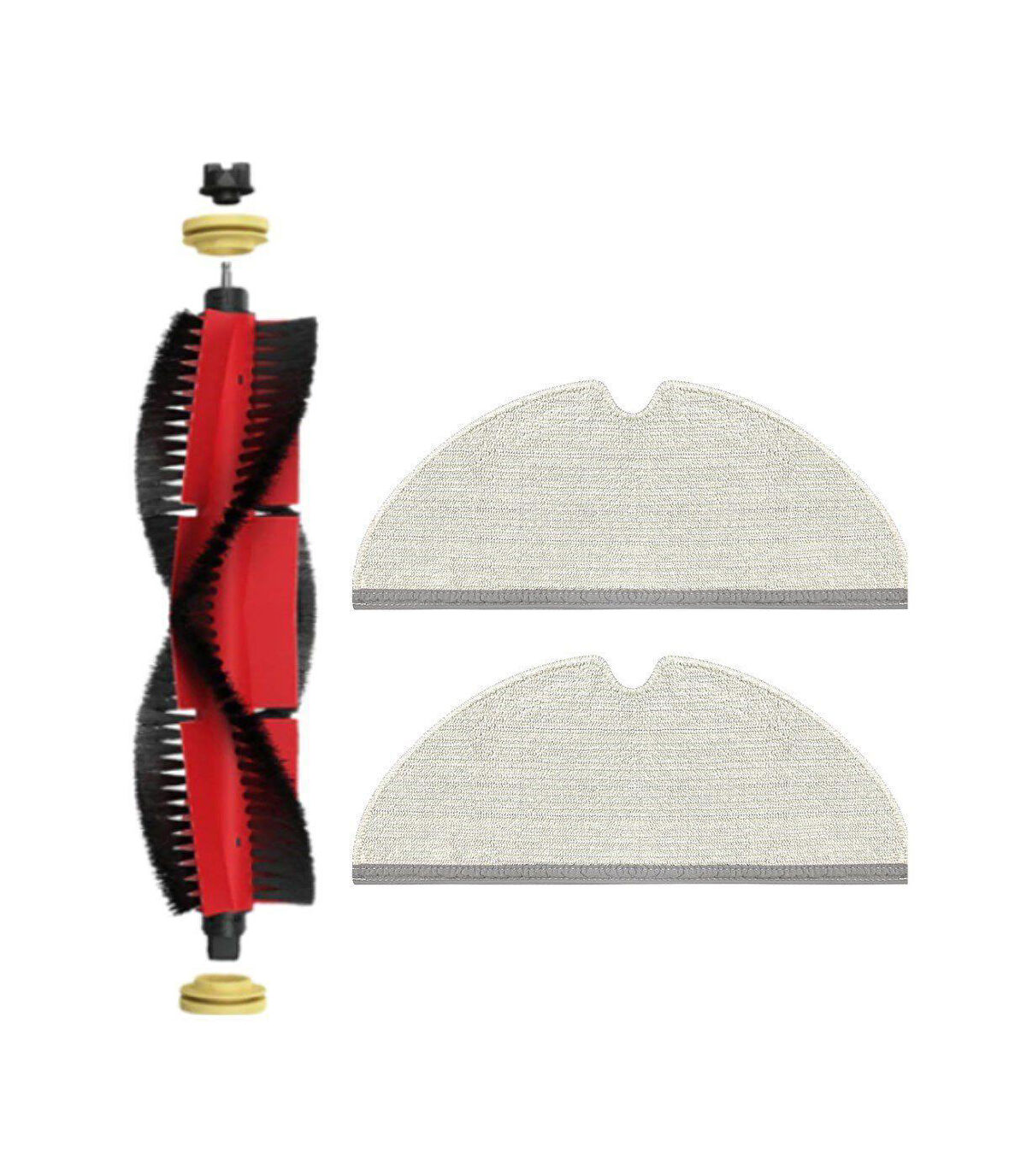 Roborock S6 MaxV Uyumlu Yedek Ana Fırça ve Mop-3 Parça