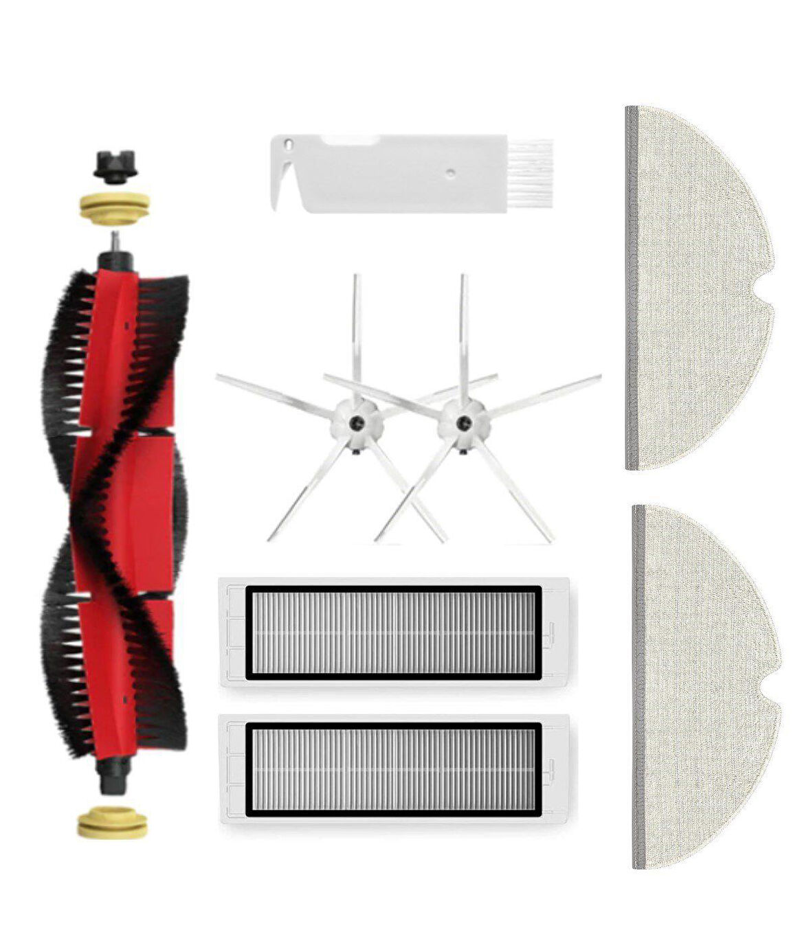 Roborock S6/S6 Pure Uyumlu Yedek Fırça Hepa Filtre Mop Seti-8 Parça