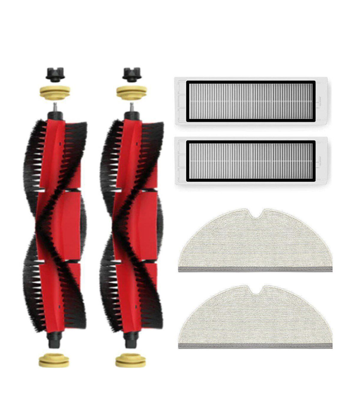 Roborock S6/S6 Pure Uyumlu Yedek Fırça Hepa Filtre Mop Seti-6 Parça