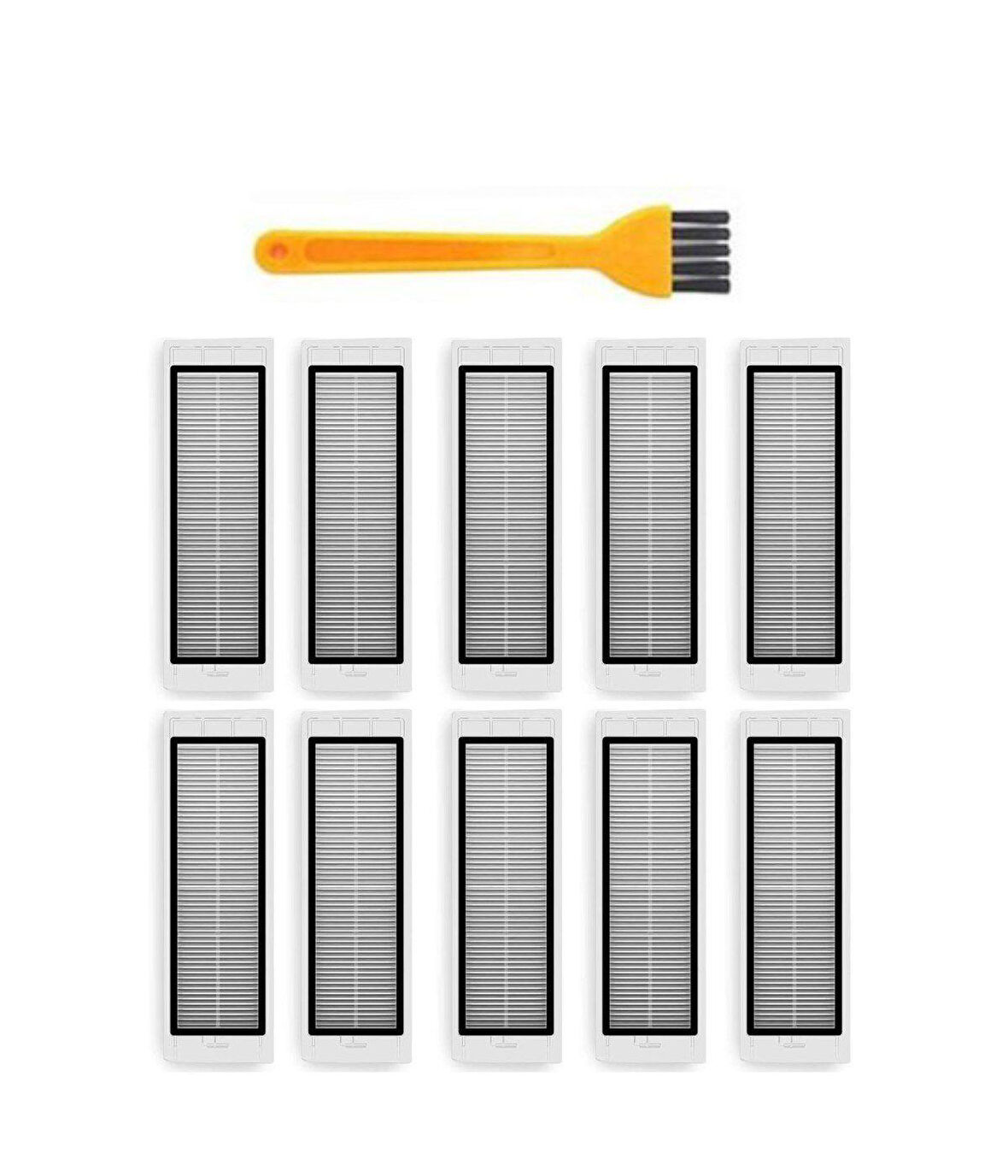 Roborock S6/S6 Pure Uyumlu Yedek Hepa Filtre ve Temizleme Fırçası-11 Parça