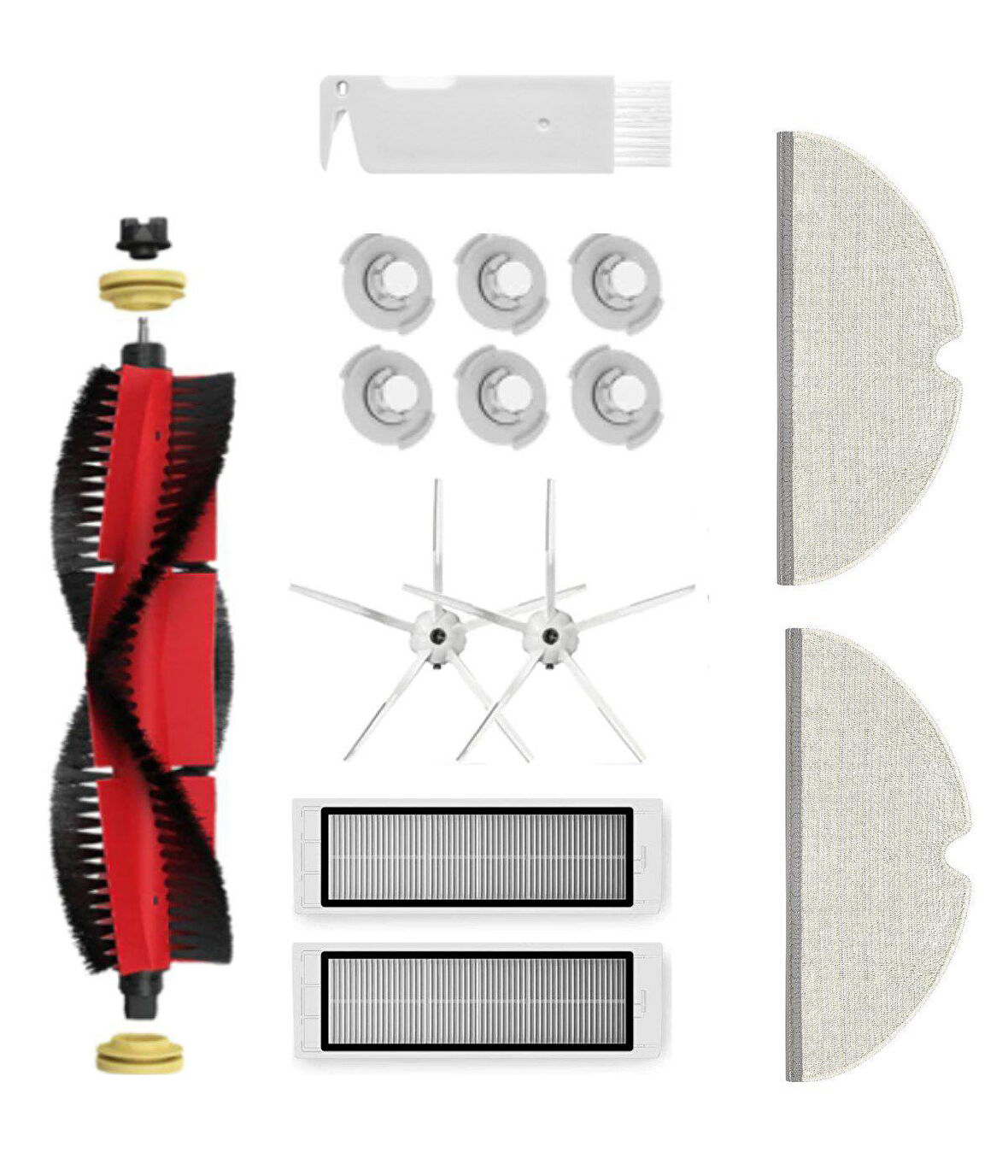 Roborock S6/S6 Pure Uyumlu Yedek Fırça Hepa Filtre Mop Su Tankı Filtre Seti-14 Parça