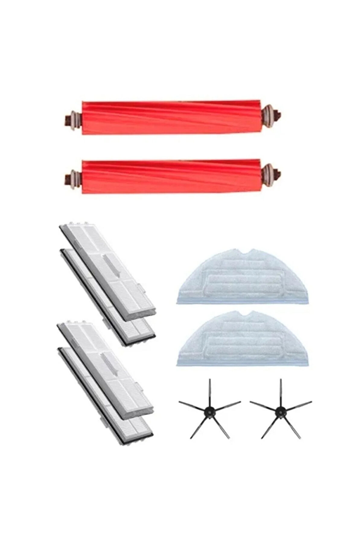 Roborock S7 Sonic Mopping S7 + S7 Maxv S7 Pro Uyumlu Yedek Hepa Filtre Fırça Mop Paspas Seti