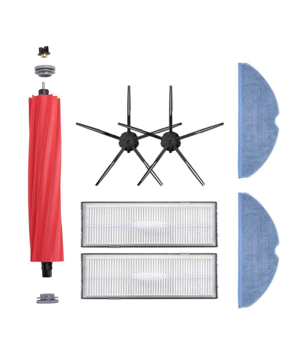 Roborock S7 Pro Ultra Uyumlu Yedek Fırça Hepa Filtre Mop Seti-7 Parça