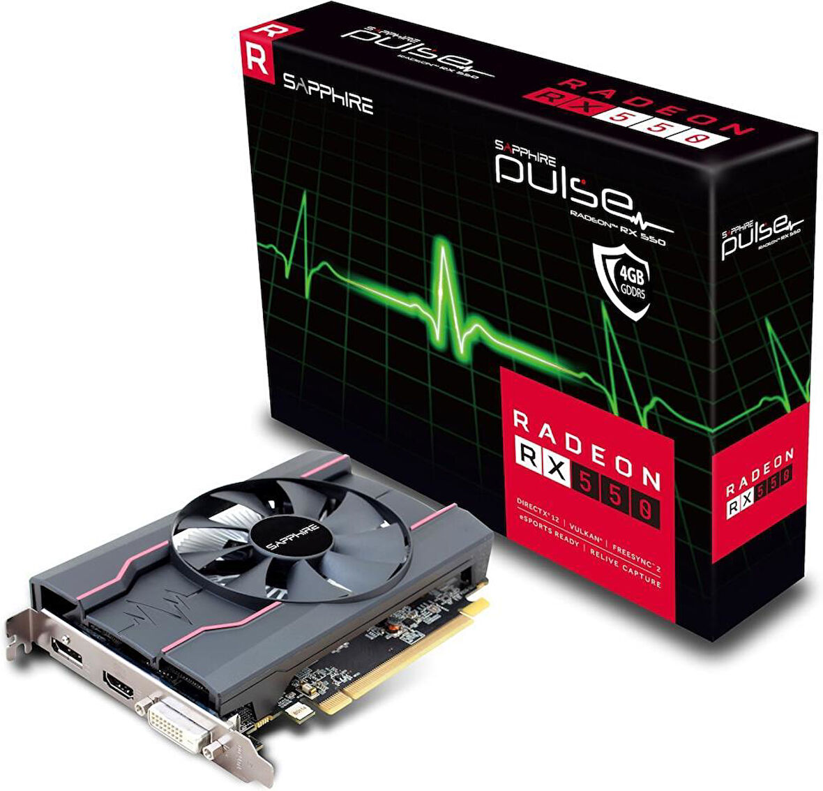 Sapphire RX 550 PULSE 11268-01-20G 128 Bit GDDR5 4 GB Ekran Kartı - Teşhir