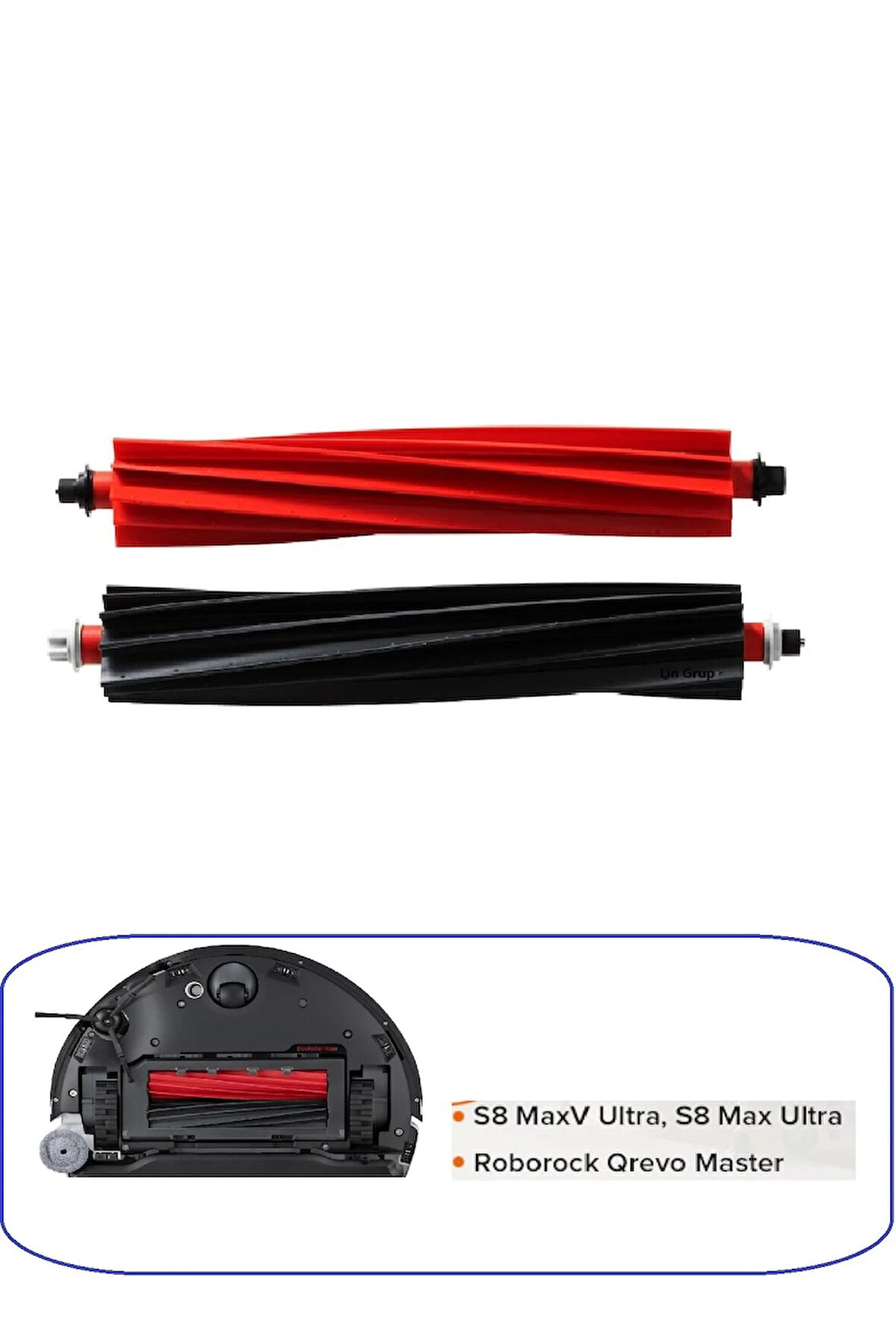 Roborock S8 MaxV  - G20 Uyumlu  robot süpürge Ana fırça çift rulo silikon