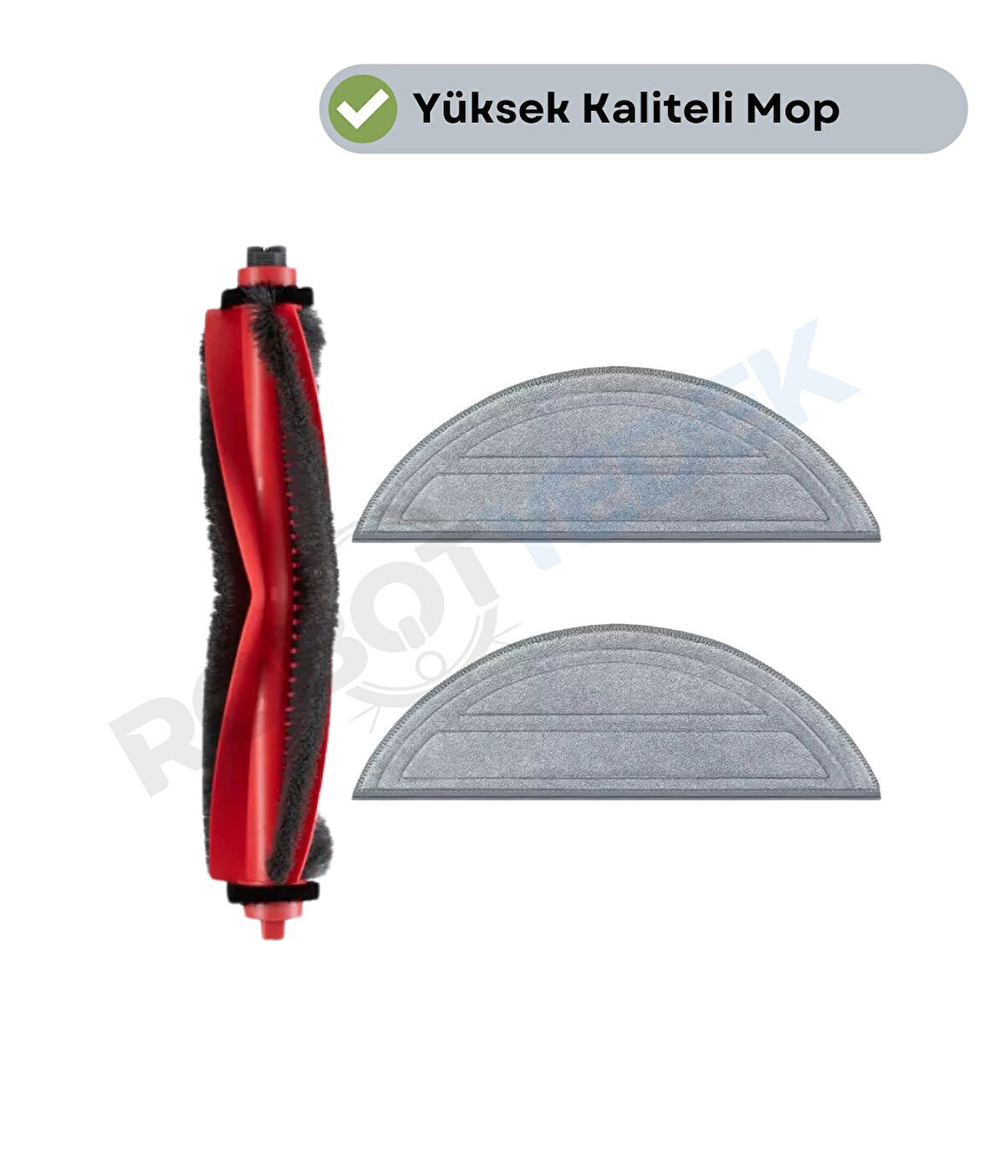 Roborock S8 Pro (Ultra Değil!) Uyumlu Ana Fırça ve Mop-3 Parça
