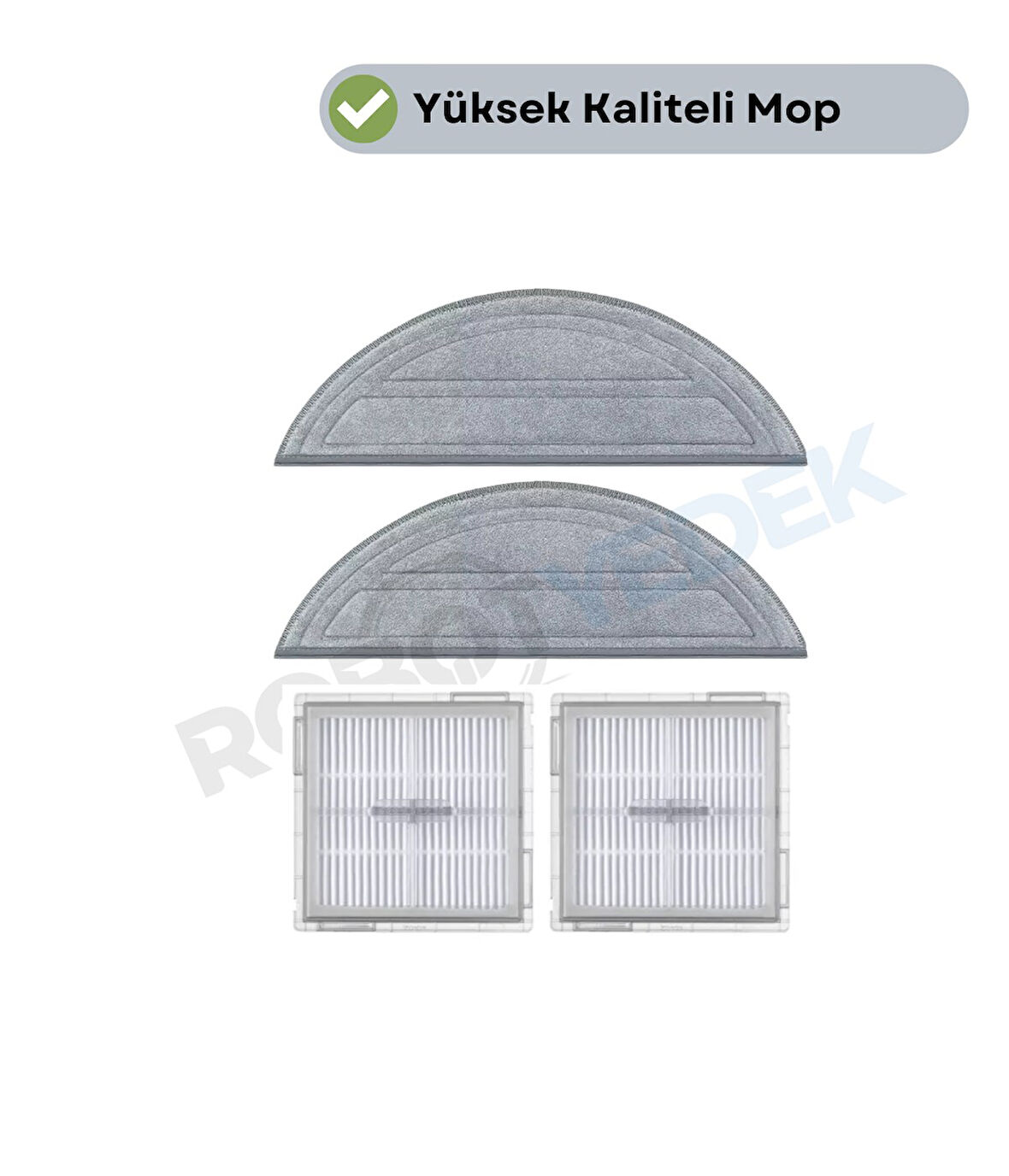Roborock S8 Pro (Ultra Değil!) Uyumlu Mop ve Hepa Filtre-4 Parça