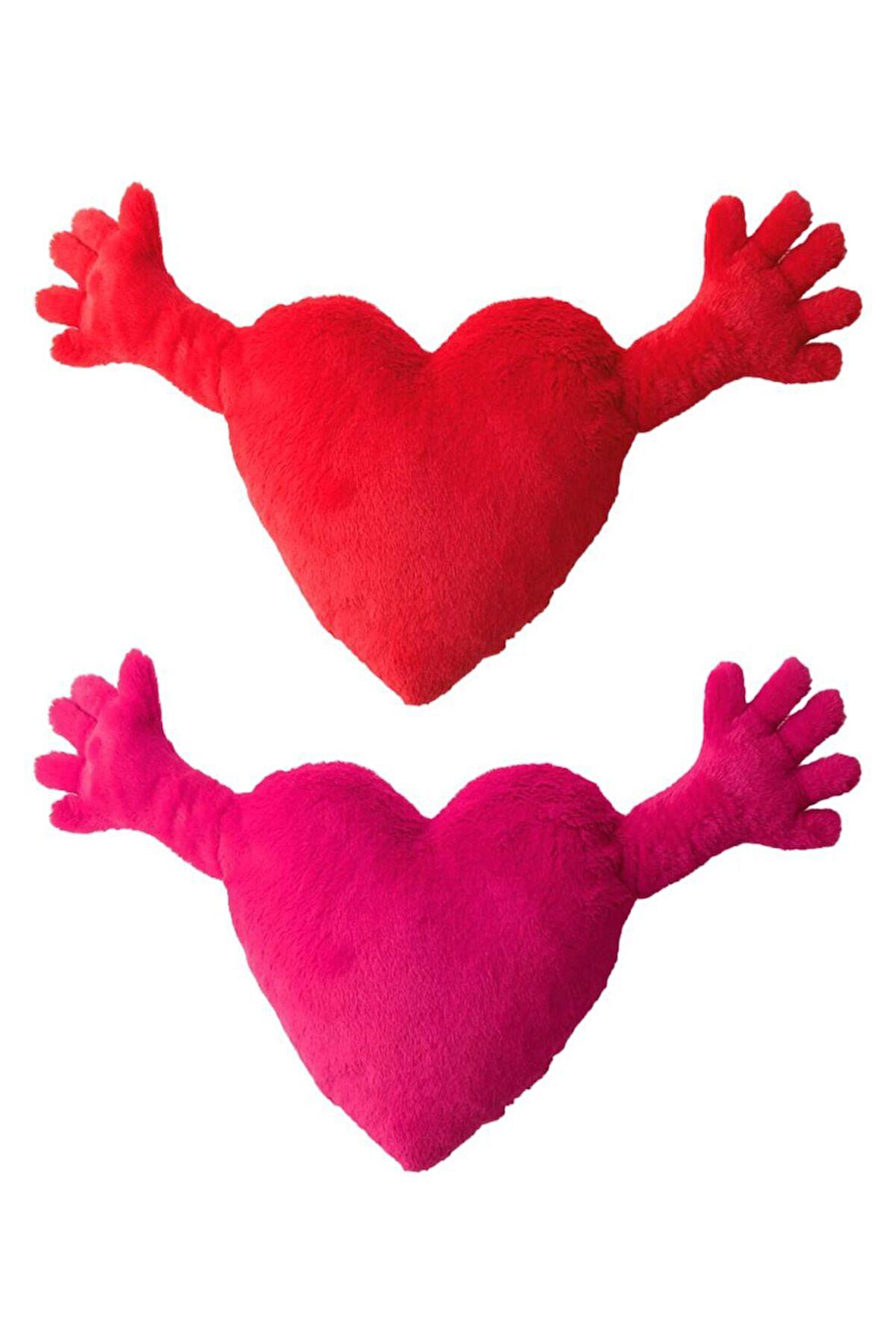 Seçtim Aldım Pelüş Yastık Elli Kalp 40 Cm