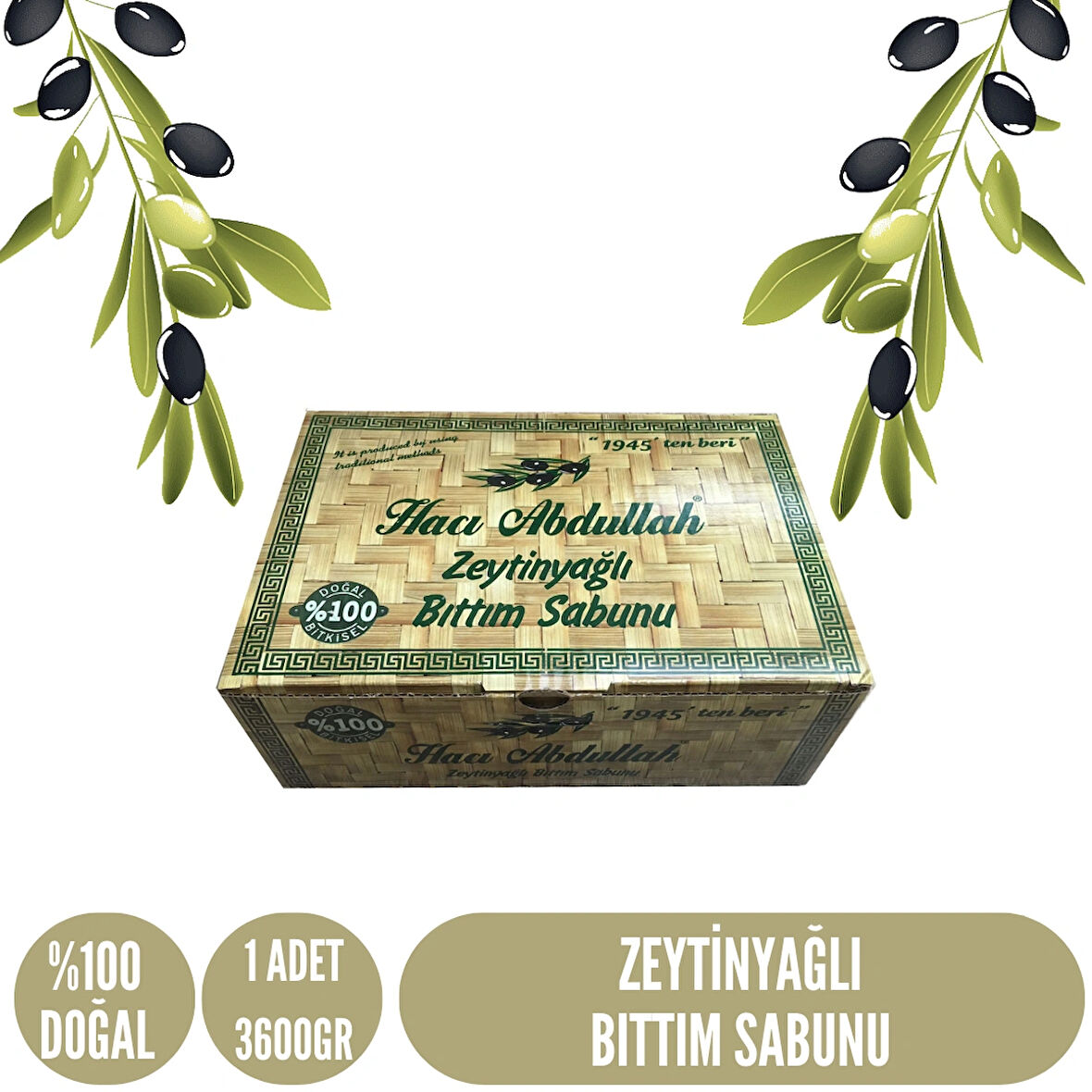 Zeytinyağlı Bıttım Sabunu - 3600gr - (1 Adet)