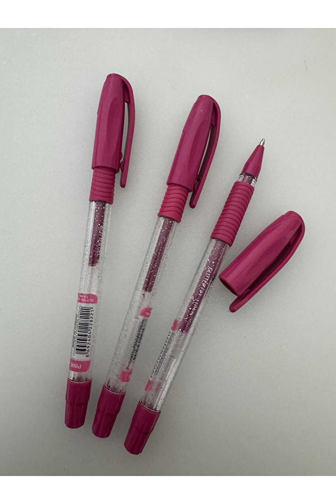 Jel Kalem Jely 1.0 MM Glıtter Simli Pembe (3 Adet)