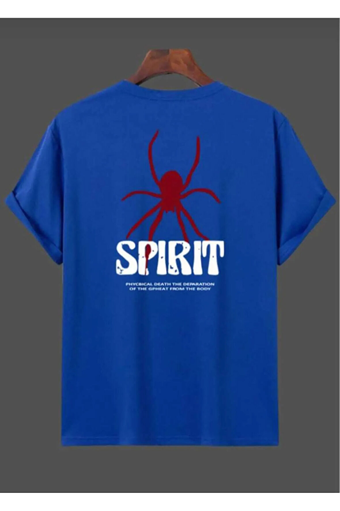 malkoçbey spirint baskılı oversize unisex basic t-shirt
