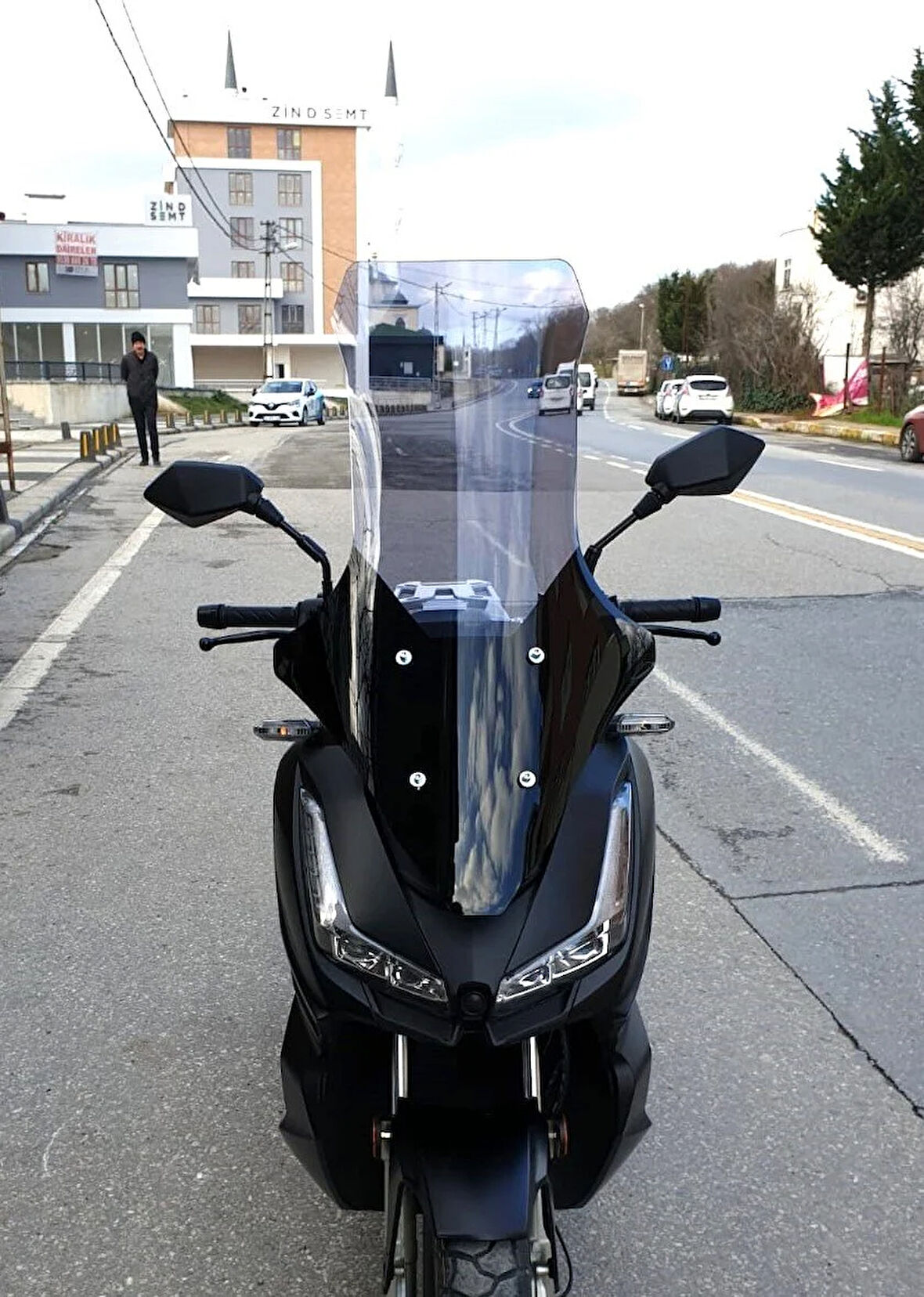 MOTOCAM Salcano Wind 150 Siperlik Ön Cam 2023-2025 Model 78cm Füme Renkli 4mm