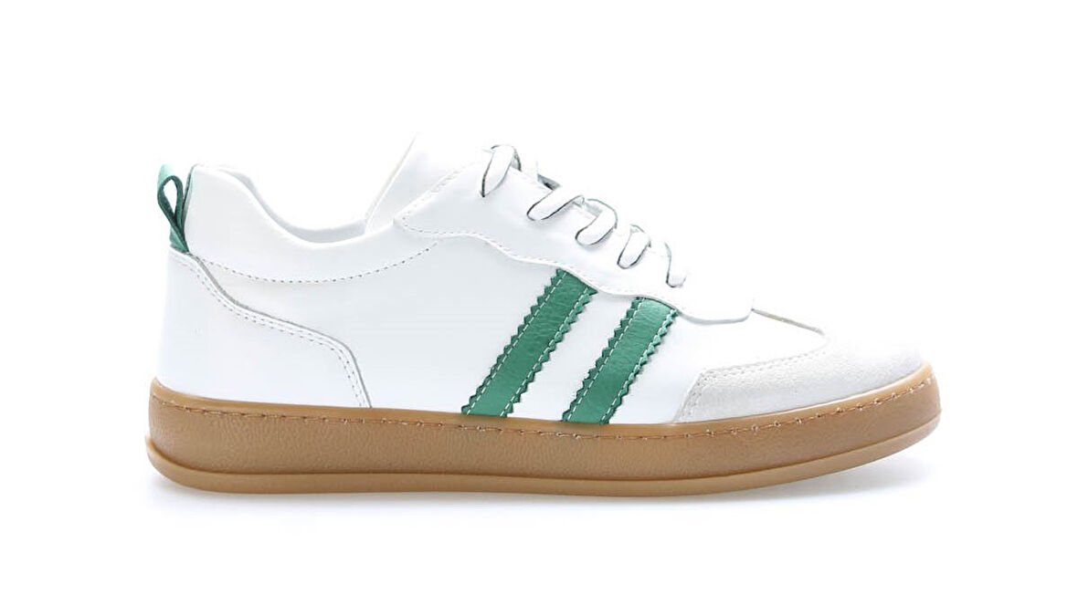 Hakiki İçi Dışı Deri Günlük Ortopedik Taban Kadın Sneakers Ayakkabı Snb42