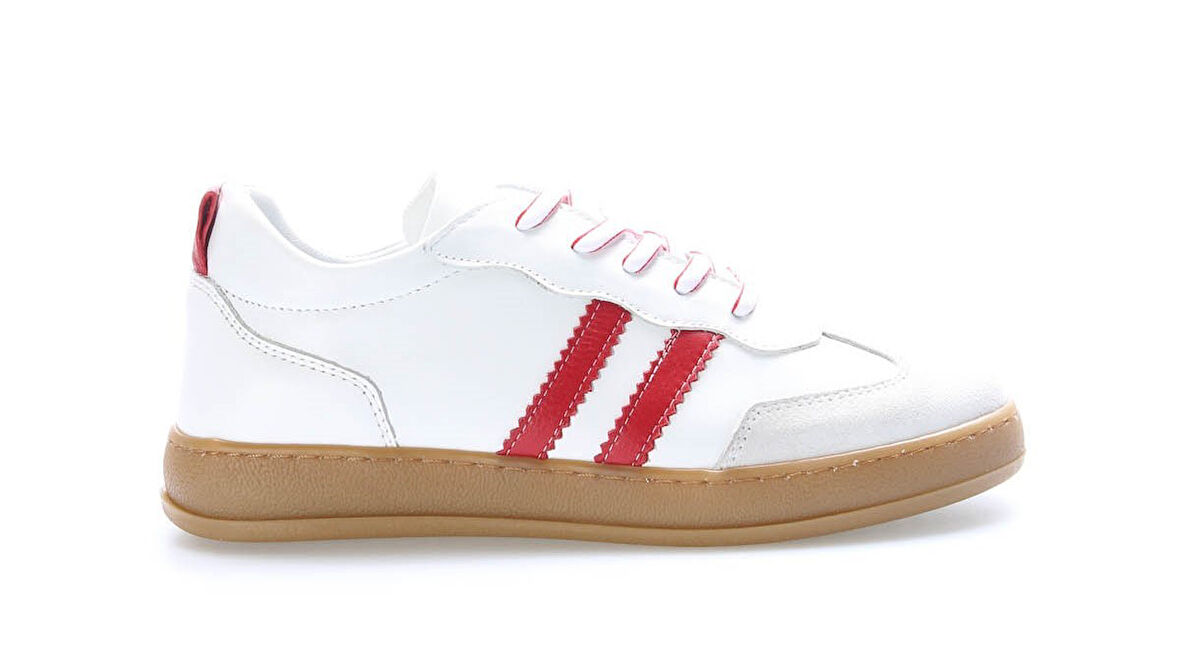 Hakiki İçi Dışı Deri Günlük Ortopedik Taban Kadın Sneakers Ayakkabı Snb42