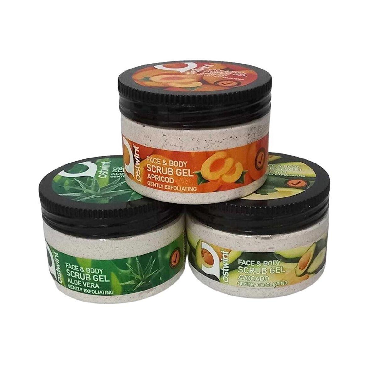 Ostwint Yüz Ve Vücut Scrub Jel 3'lü Set