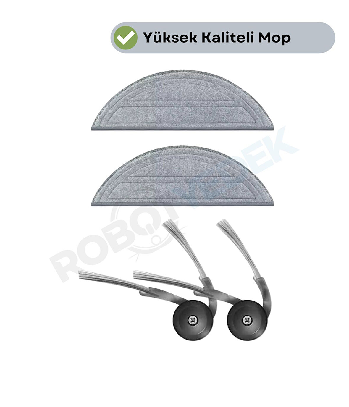 Roborock Saros 10 Uyumlu Mop ve Yan Fırça-4 Parça