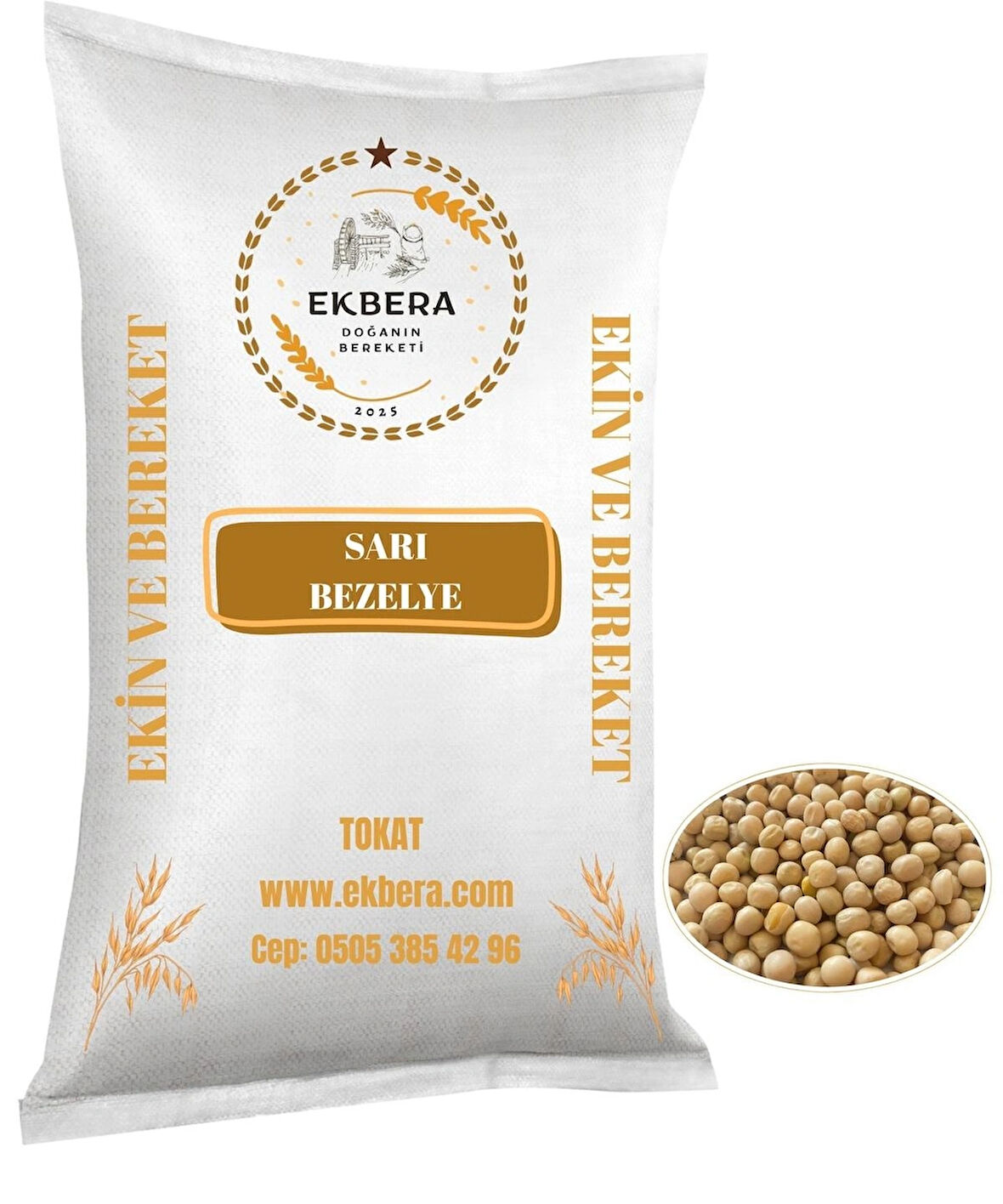 EKBERA - Sarı Bezelye 1 kg – Doğal ve Çok Amaçlı Kullanıma Uygun