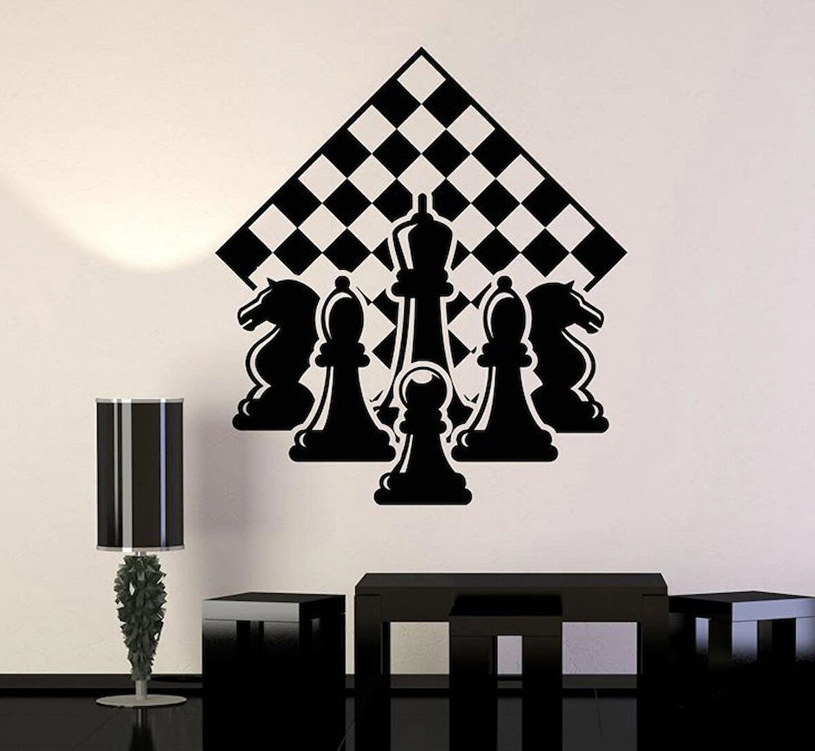 Satranç tasarımlı modern Ahşap dekor tablo 