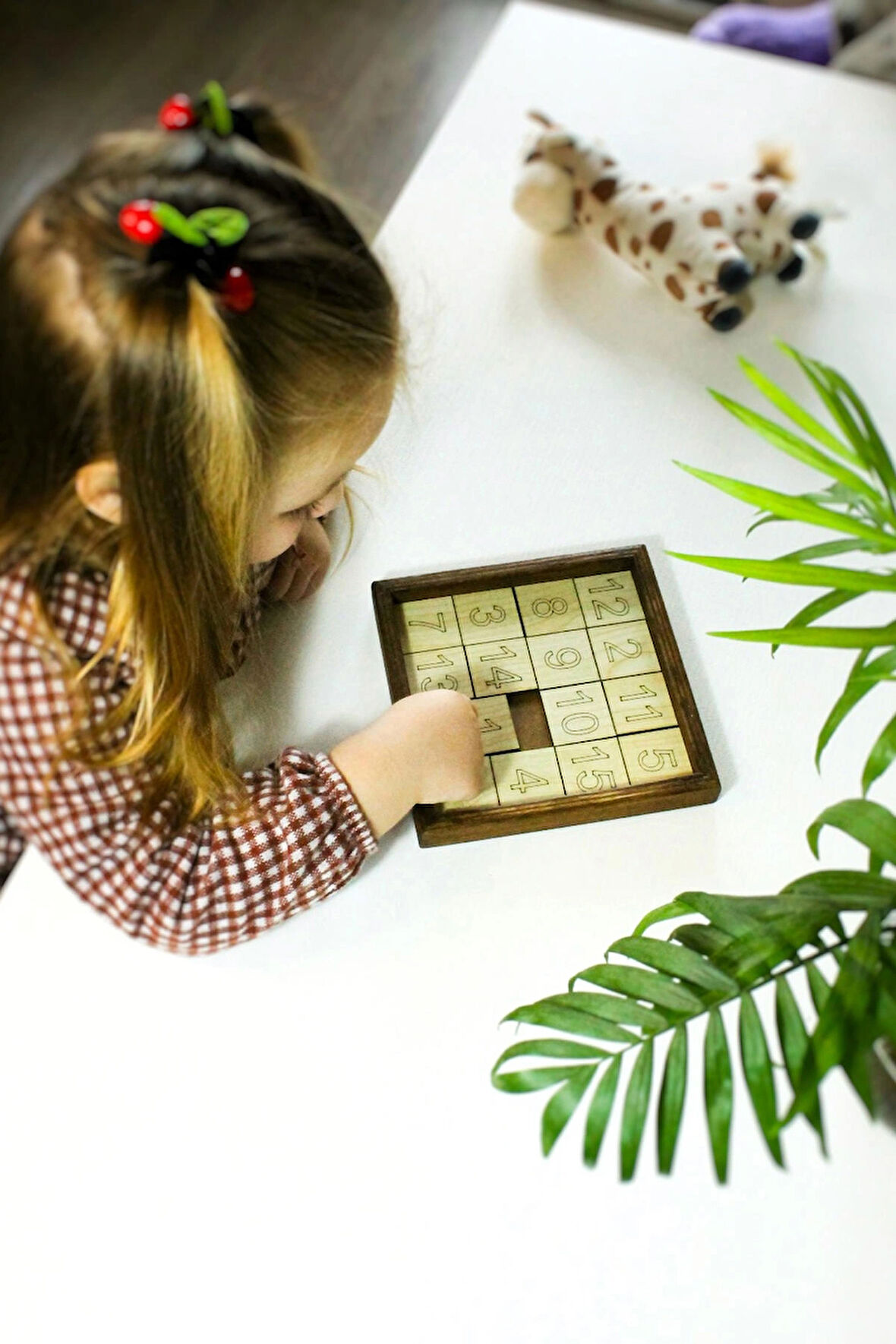 Eğitici Ahşap Sayı Oyunu – Puzzle Oyunu – 15 Sayıdan Oluşan Bulmaca - Yapboz - 