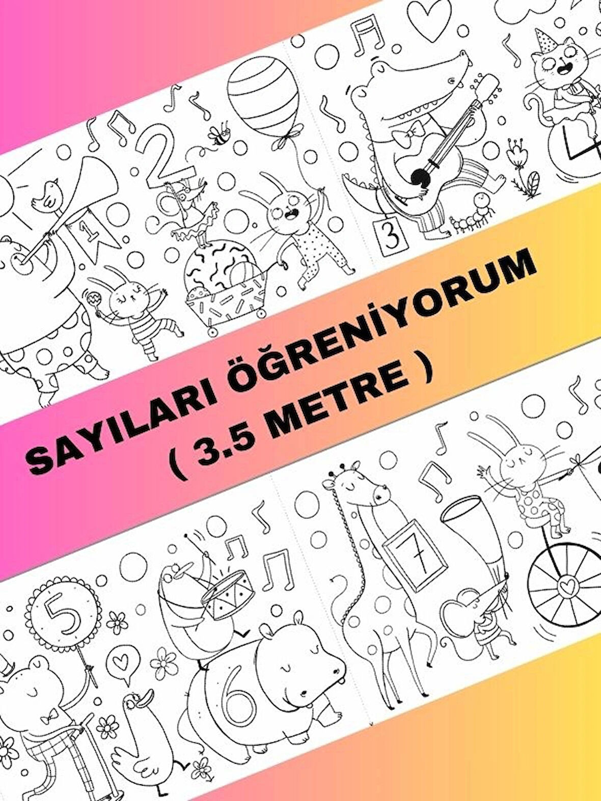 Sayıları Öğreniyorum Boyama Kağıdı – 3.5 Metre