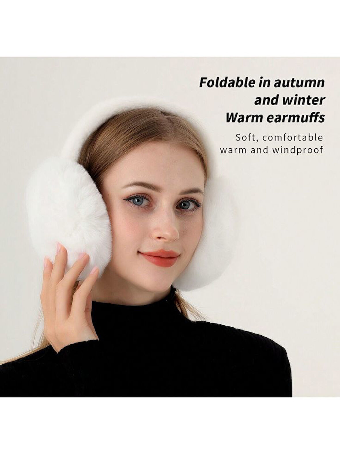 SOĞUKTAN KORUYUCU SOFT PELUŞ KATLANABİLİR KULAK KORUYUCU KULAKLIK