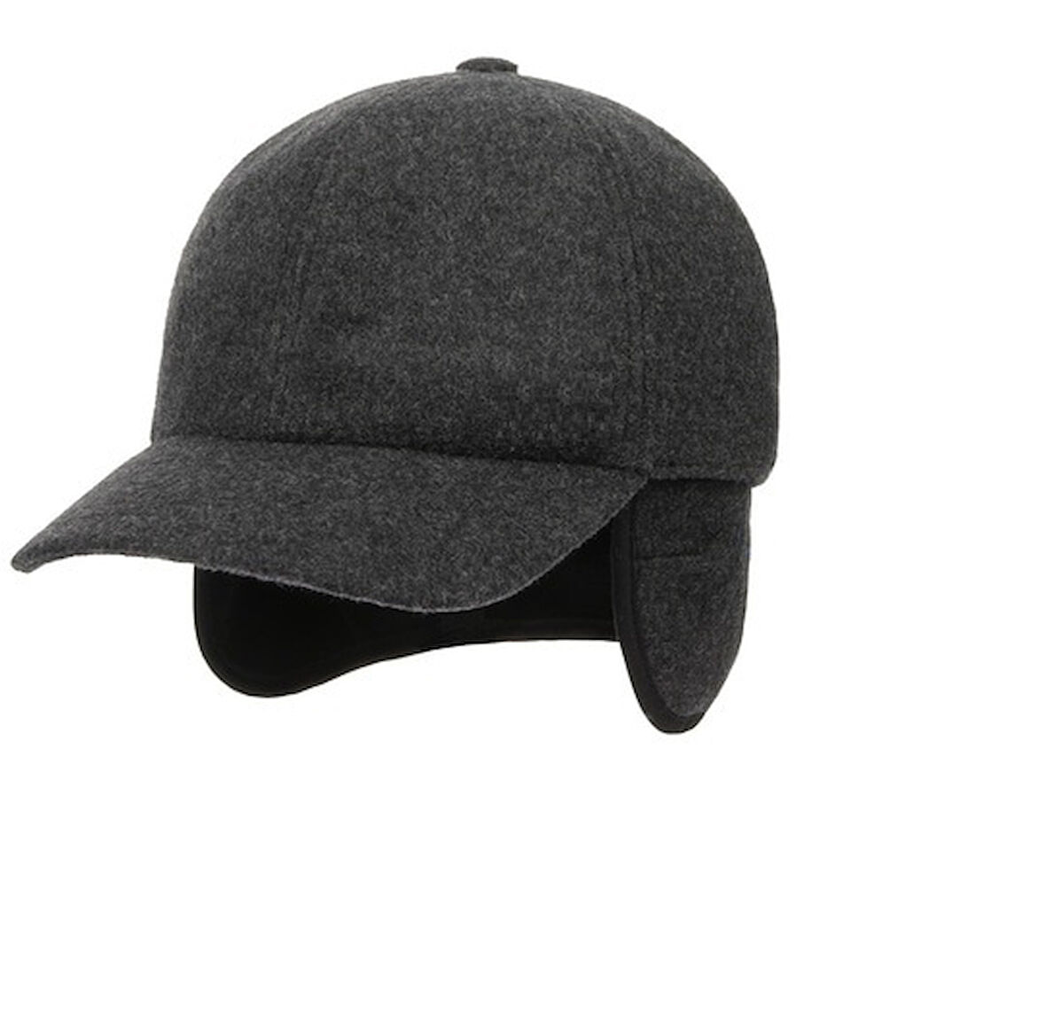 Kulaklı Füme Kaşe Şapka Kışlık Kaşe Erkek Şapka