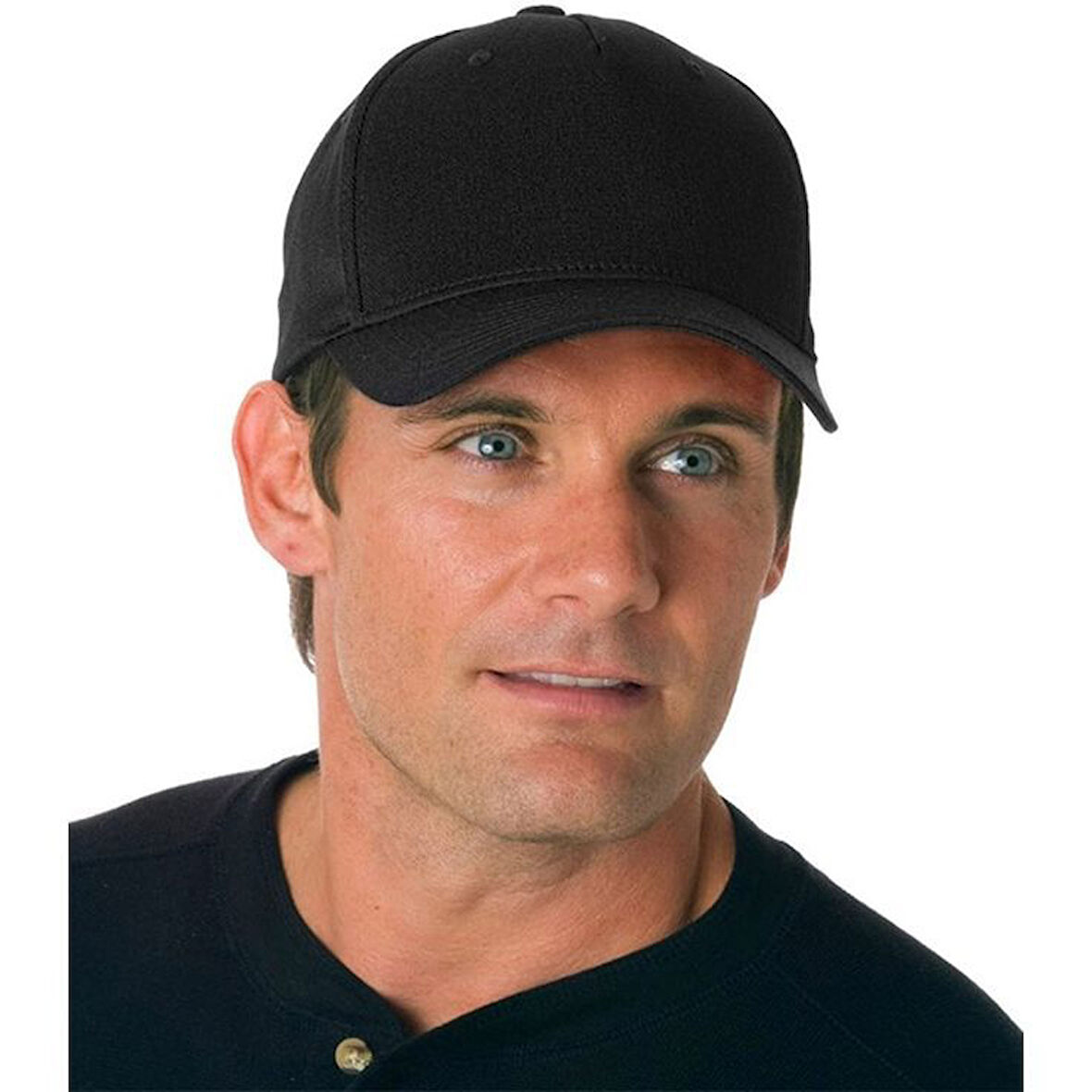 Düz Siyah Şapka Sportif Cap 