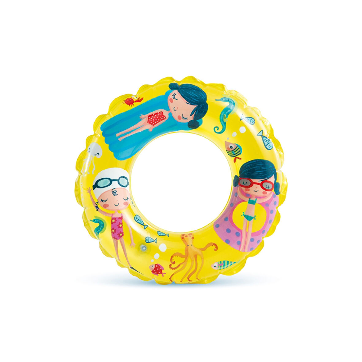 Şeffaf Baskılı Deniz Havuz Simit 61 cm ..(6-10 Yaş)