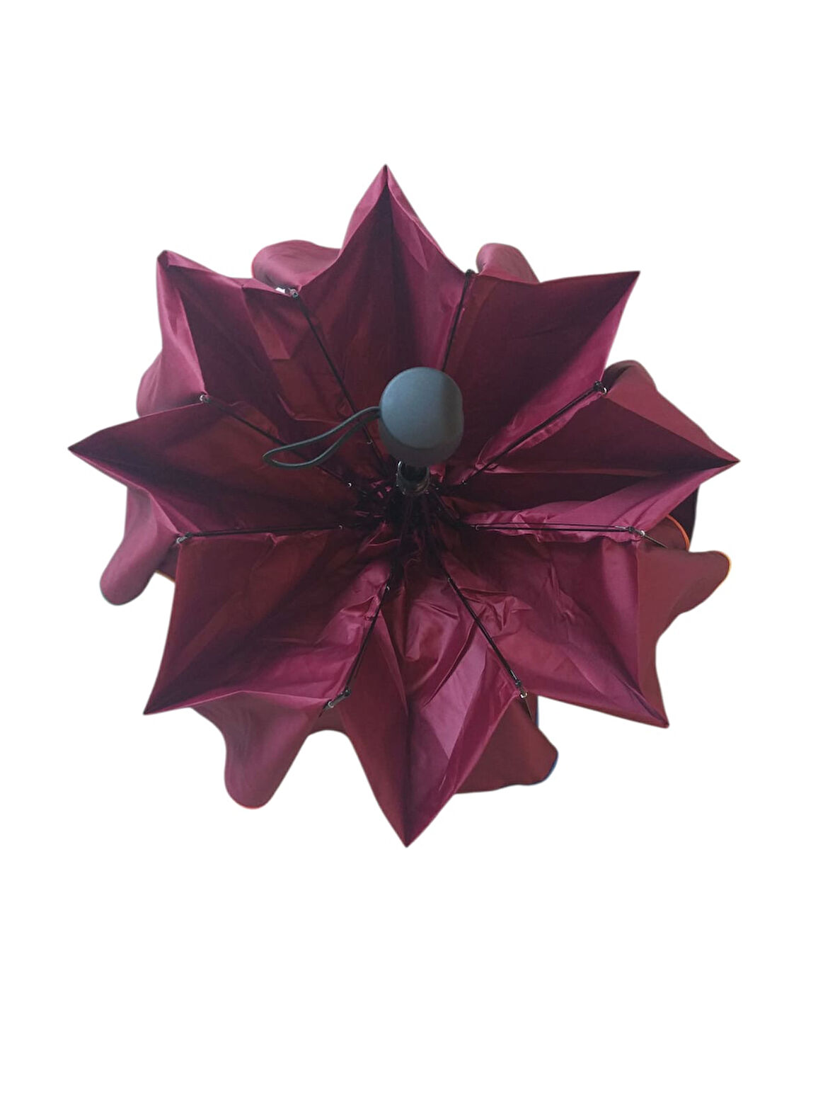 Rubenis Rüzgara Dayanıklı Bordo Kadın Şemsiyesi 8 Tel Manuel