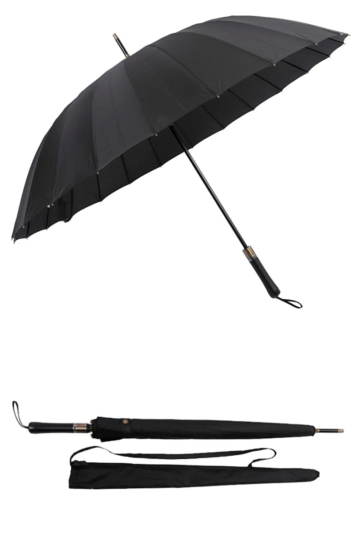 Rüzgara Dayanıklı 1. Kalite Fiber 24 Tel Premium Lux Şemsiye Mpr1031