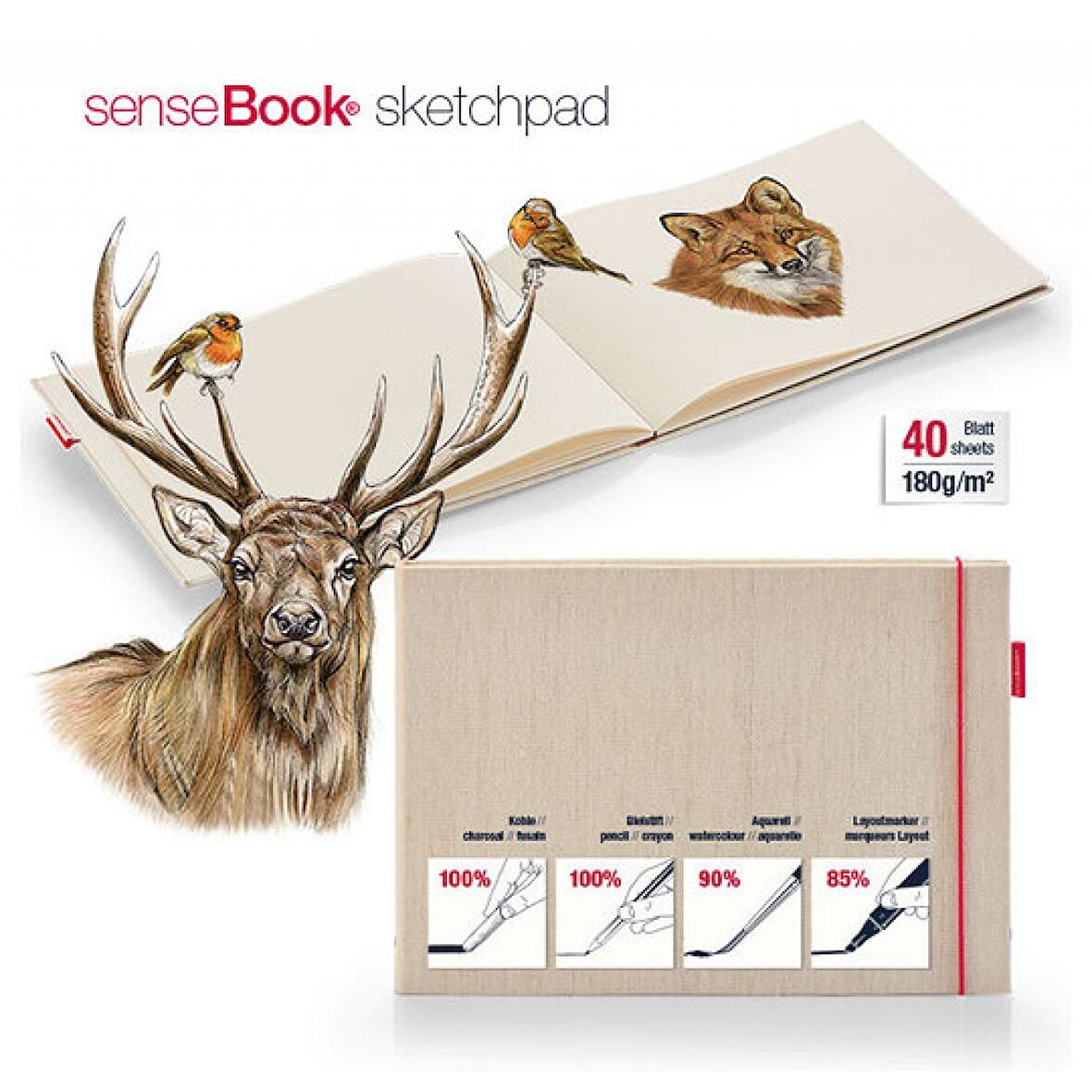 SenseBook Sketchpad Resim Defteri A4 180gr. 40 Yaprak