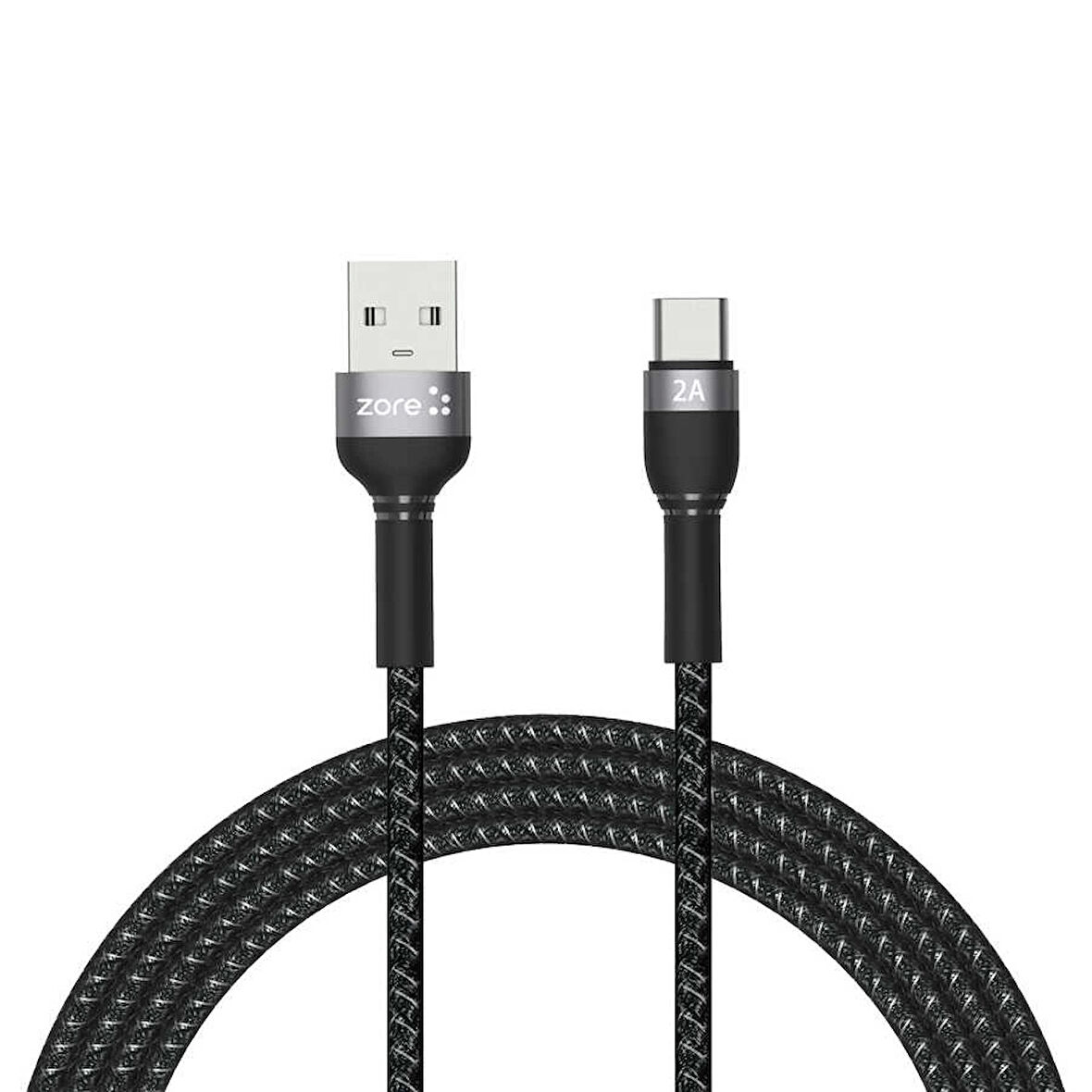 Shira Serisi Type-C USB File Örgü Şarj Kablosu 2m