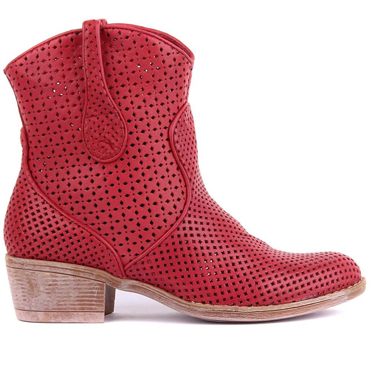 Sail Lakers - Bordo Deri Fermuarsız Kadın Yaz Botu