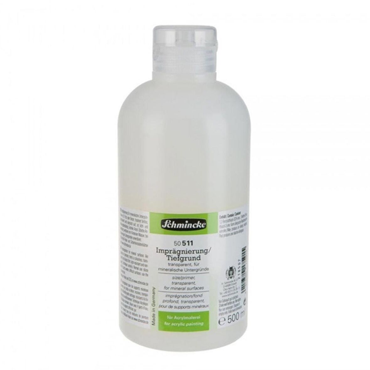 Schmincke Size/Primer Transparent for mineral surfaces 511 500ml (Astar)