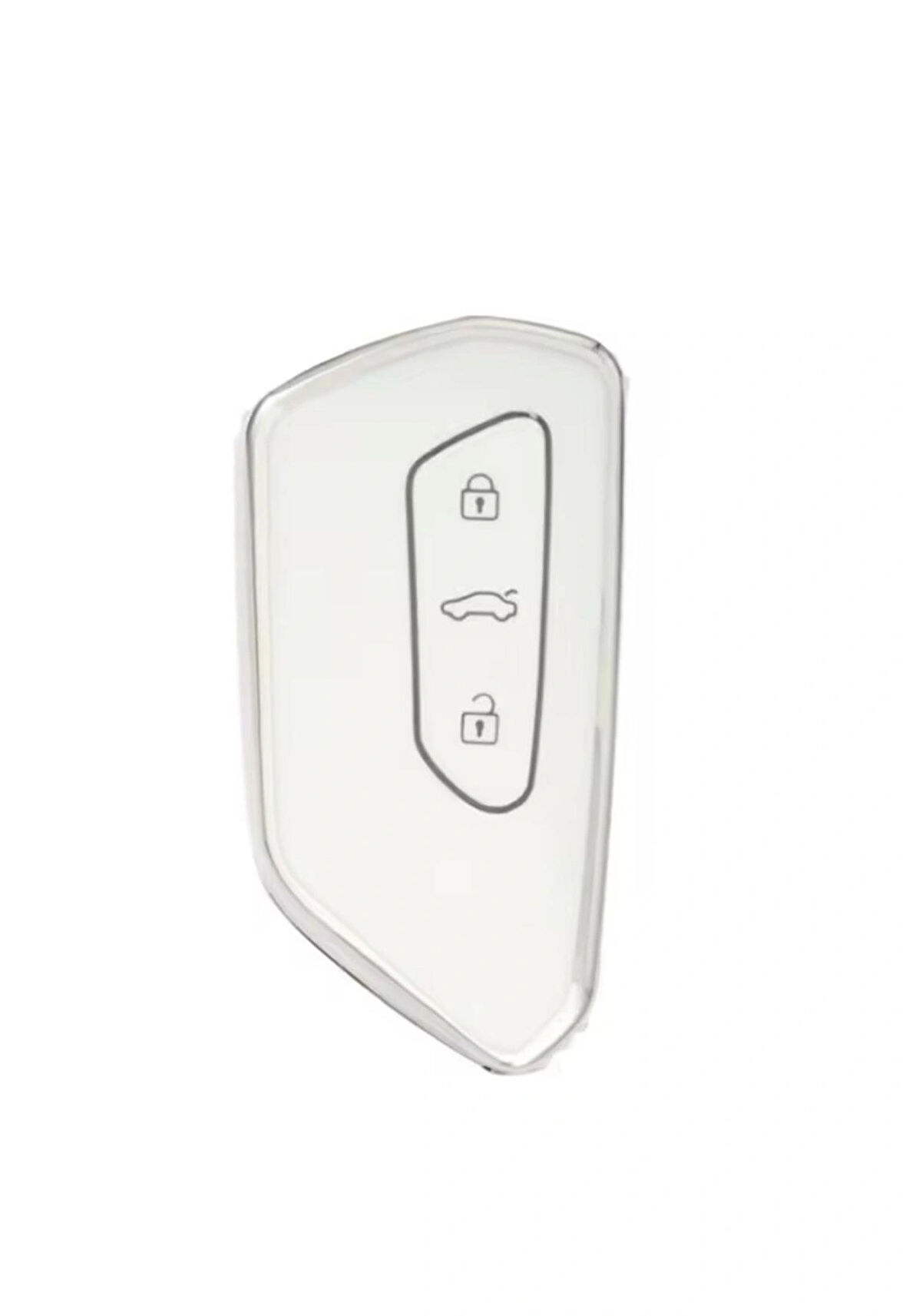 Seat Leon Ve Fr Mk4 2021+ Uyumlu Anahtar Kılıfı 2.Resime Bakınız Beyaz/Krom