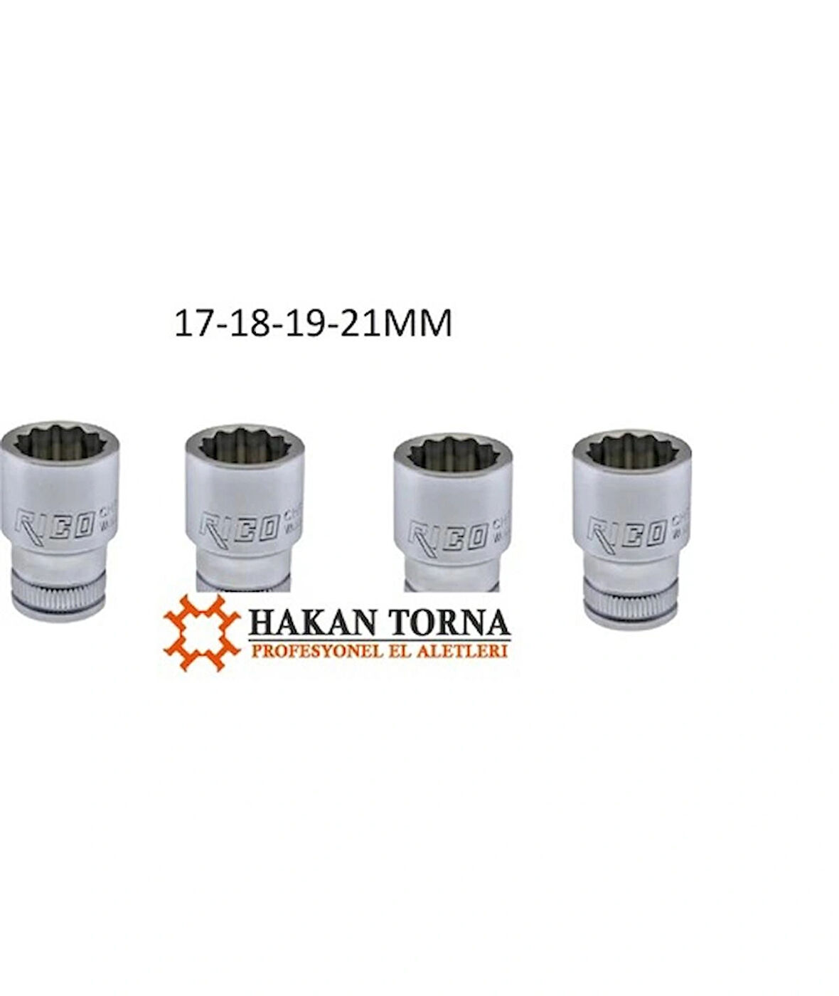 Rico 1/2 Kısa Yıldız Lokma 12 Köşe 17-18-19-21 mm