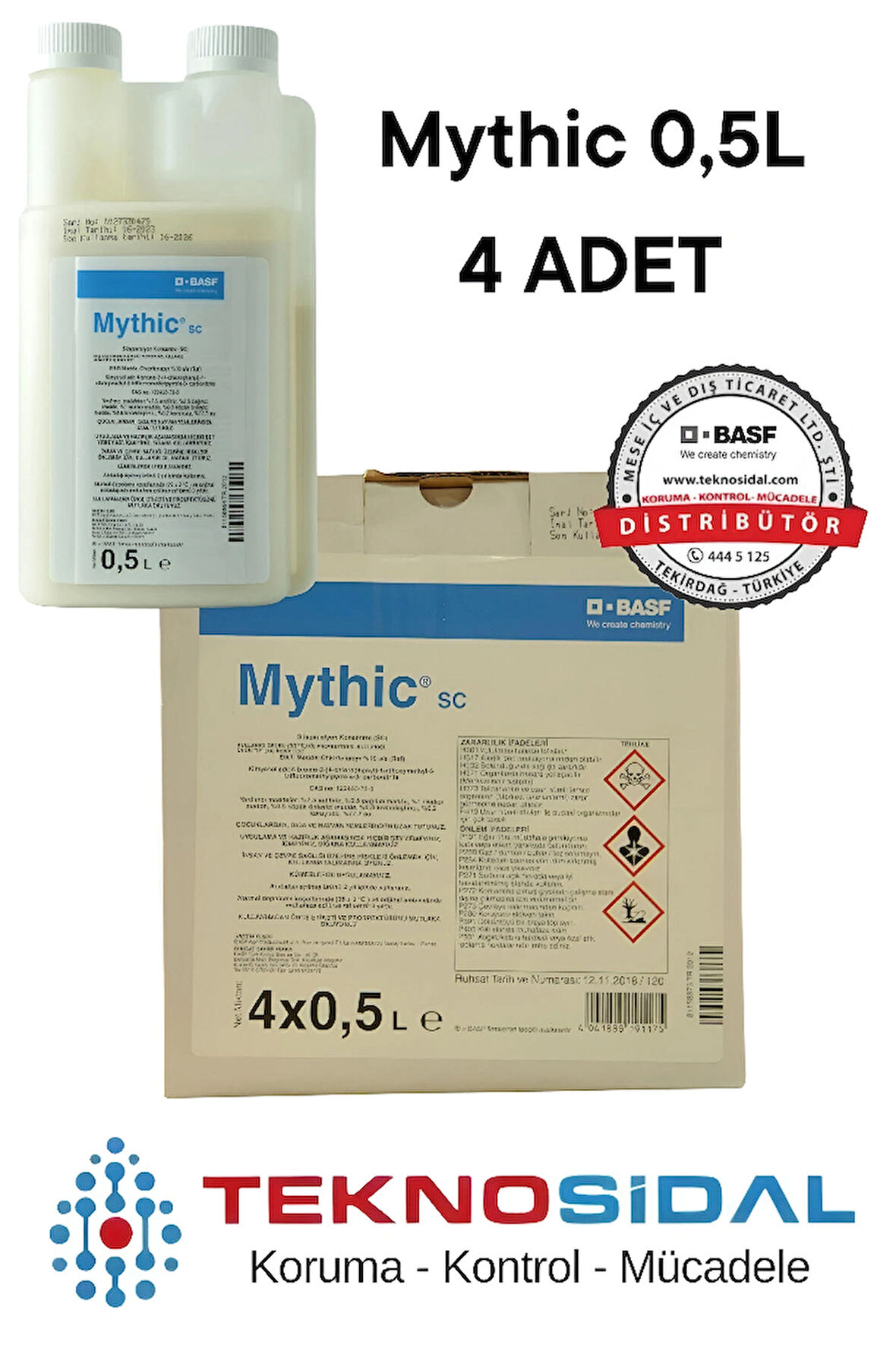 BASF Mythic Sc 500 ml Genel Haşere | 1 Koli 4x500ml Distribütör Garantili | Orijinal Ürün